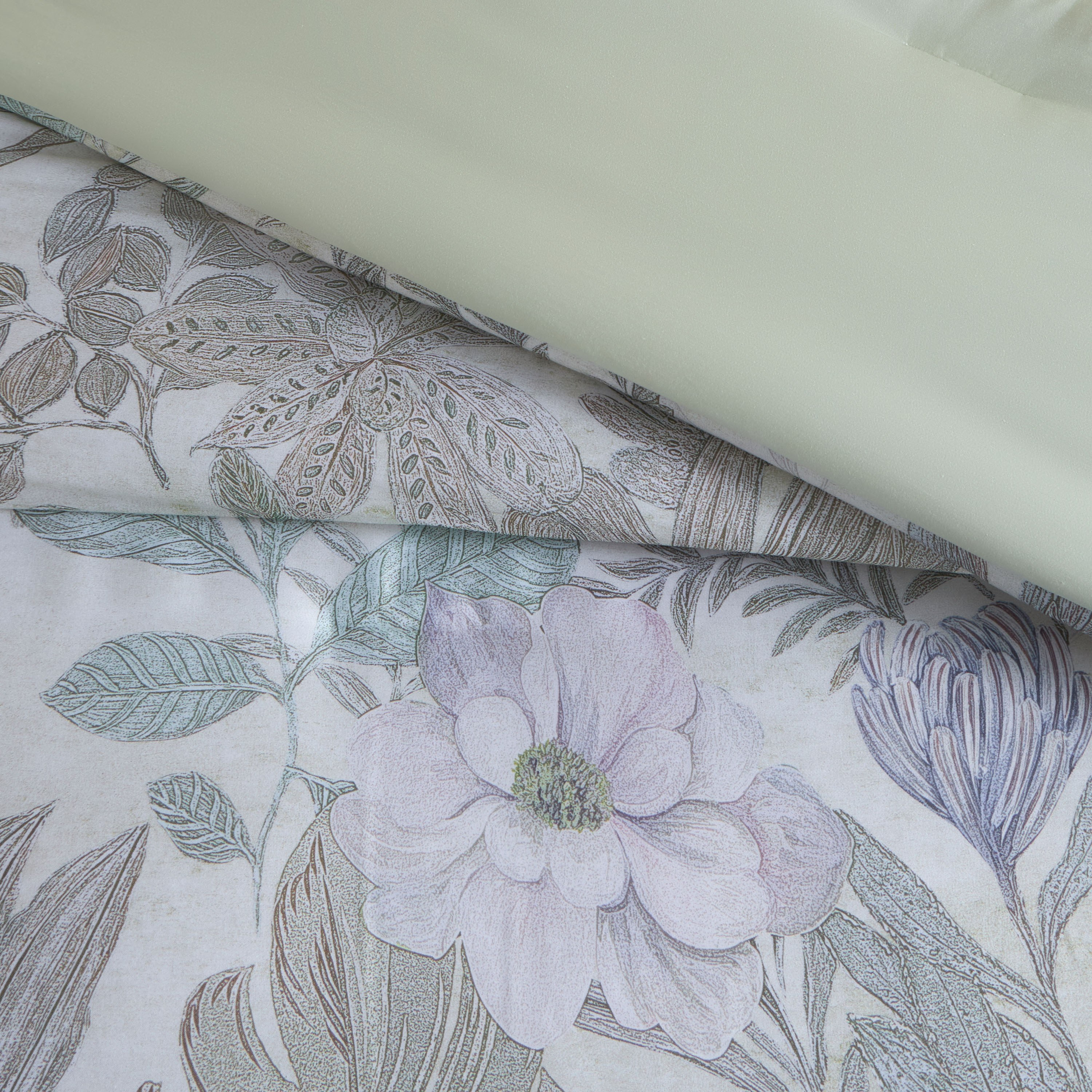 Dulche Tencel Lyocell Floral Print 300 Thread Count 6-Piece Super King Comforter Set - 240x260 cm-household-bedding-comfortersandbedspreads-bedinabag-image-4