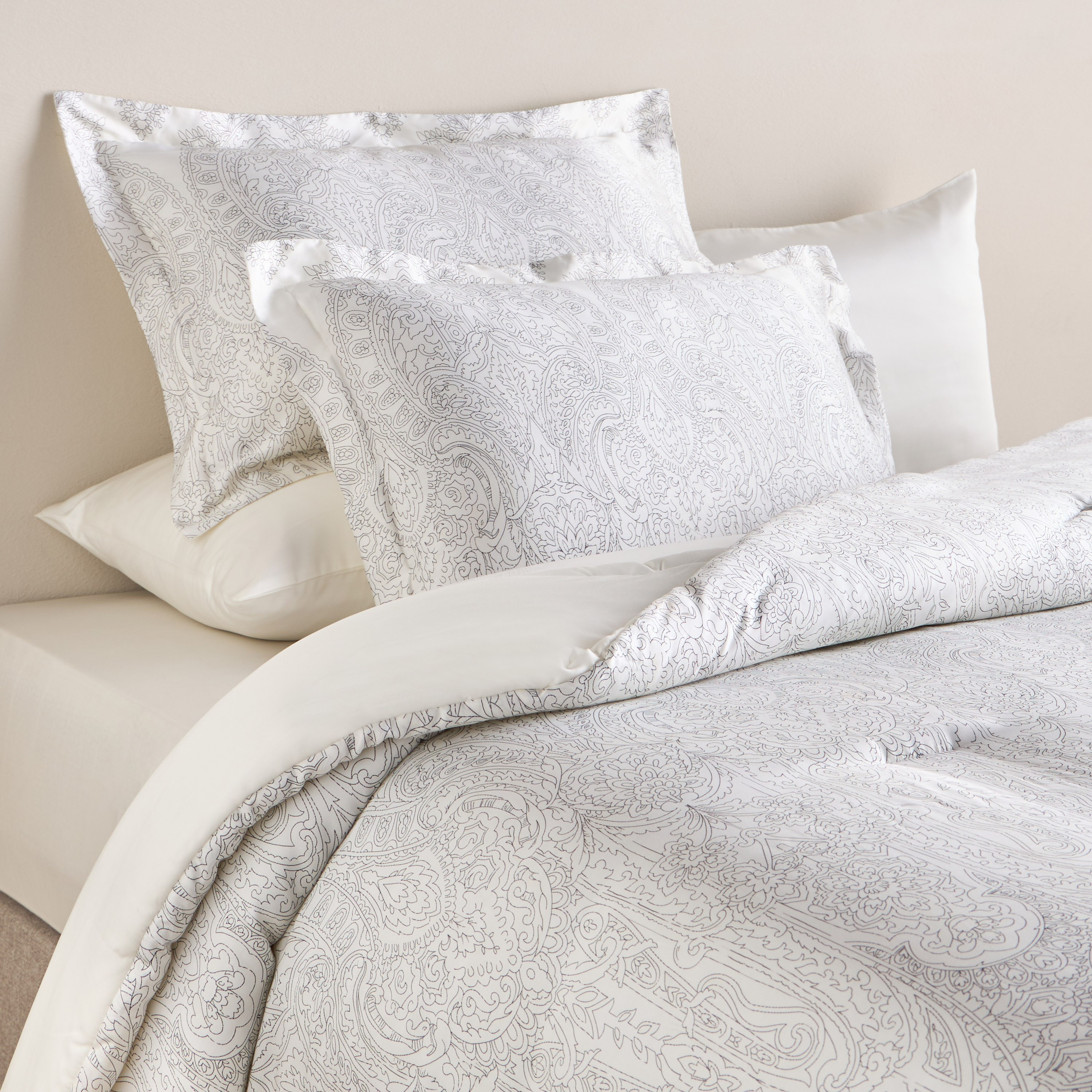 Playa Classical Tencel Lyocell Damask 6-Piece Super King Comforter and Sheet Set - 240x260 cm-household-bedding-comfortersandbedspreads-bedinabag-image-1
