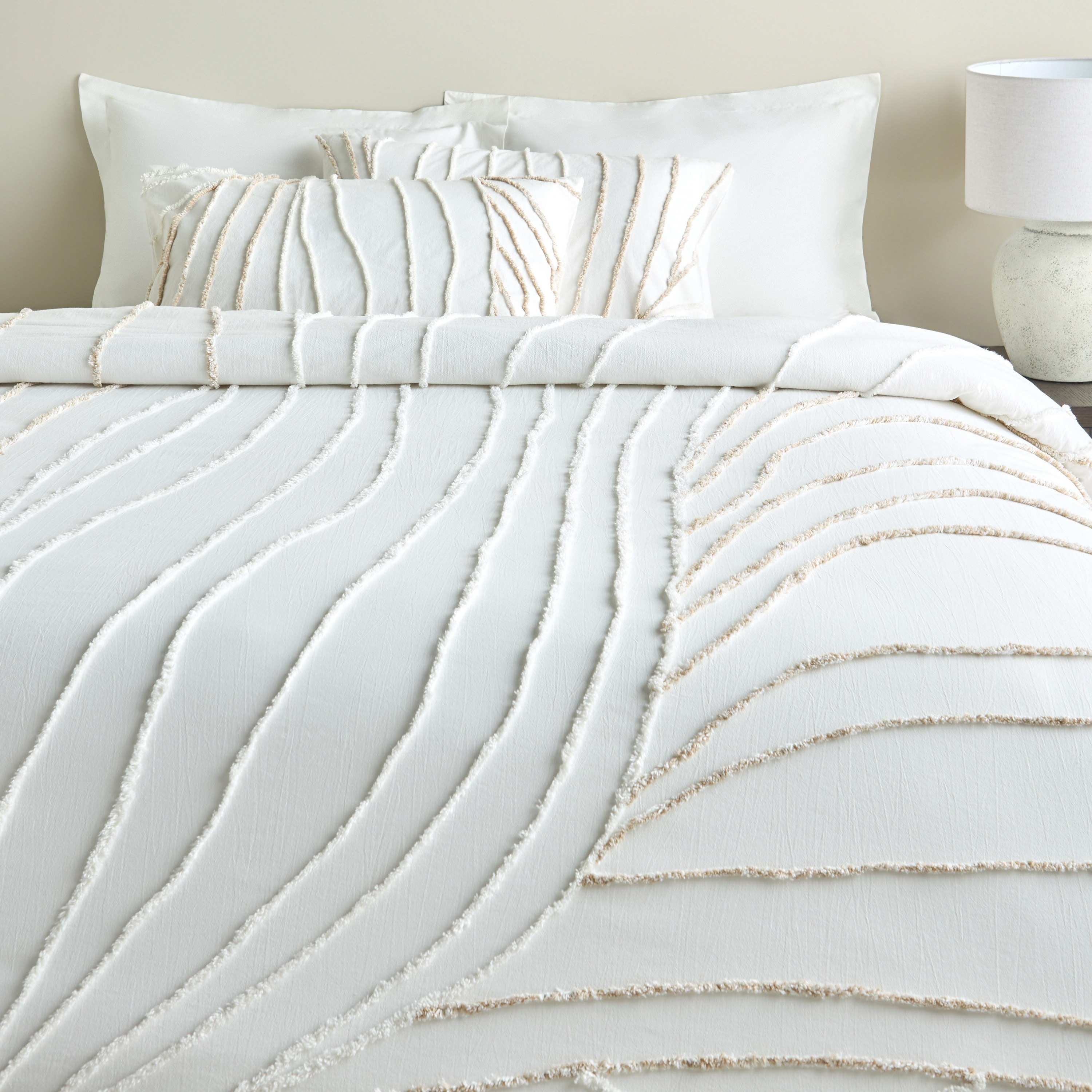 Sofia Cotton Tufted 6-Piece Super King Comforter and Sheet Set - 240x260 cm-household-bedding-comfortersandbedspreads-bedinabag-image-2