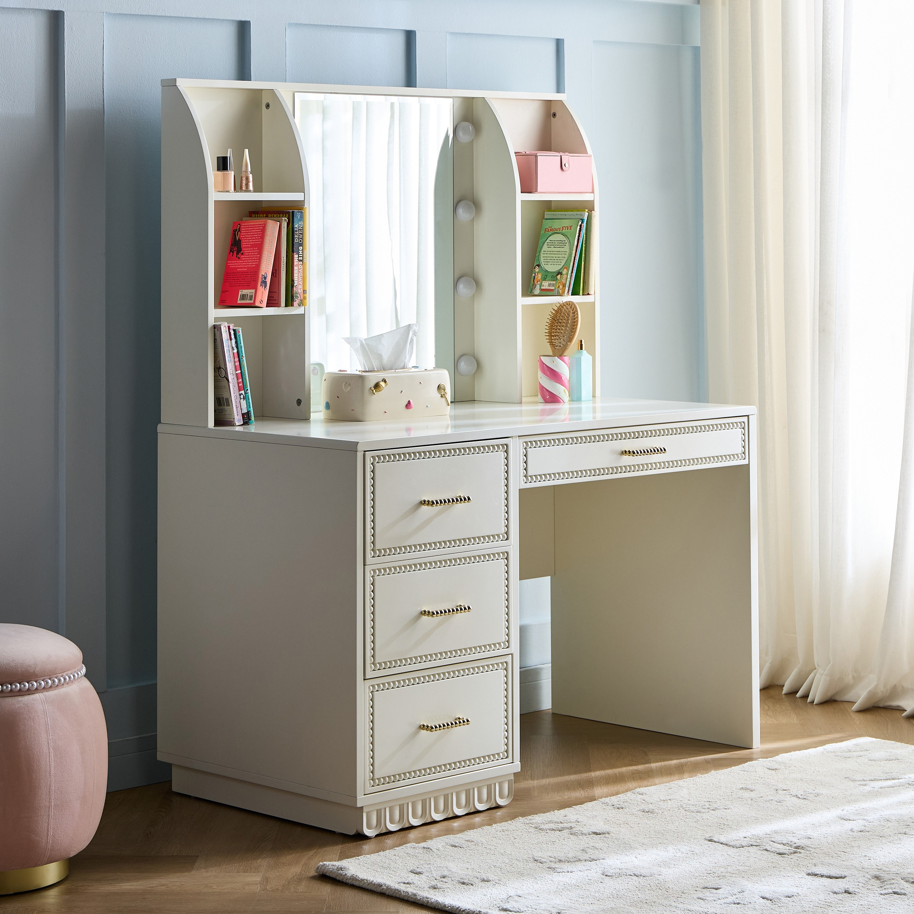 Layla 4-Drawer Dresser with Mirror