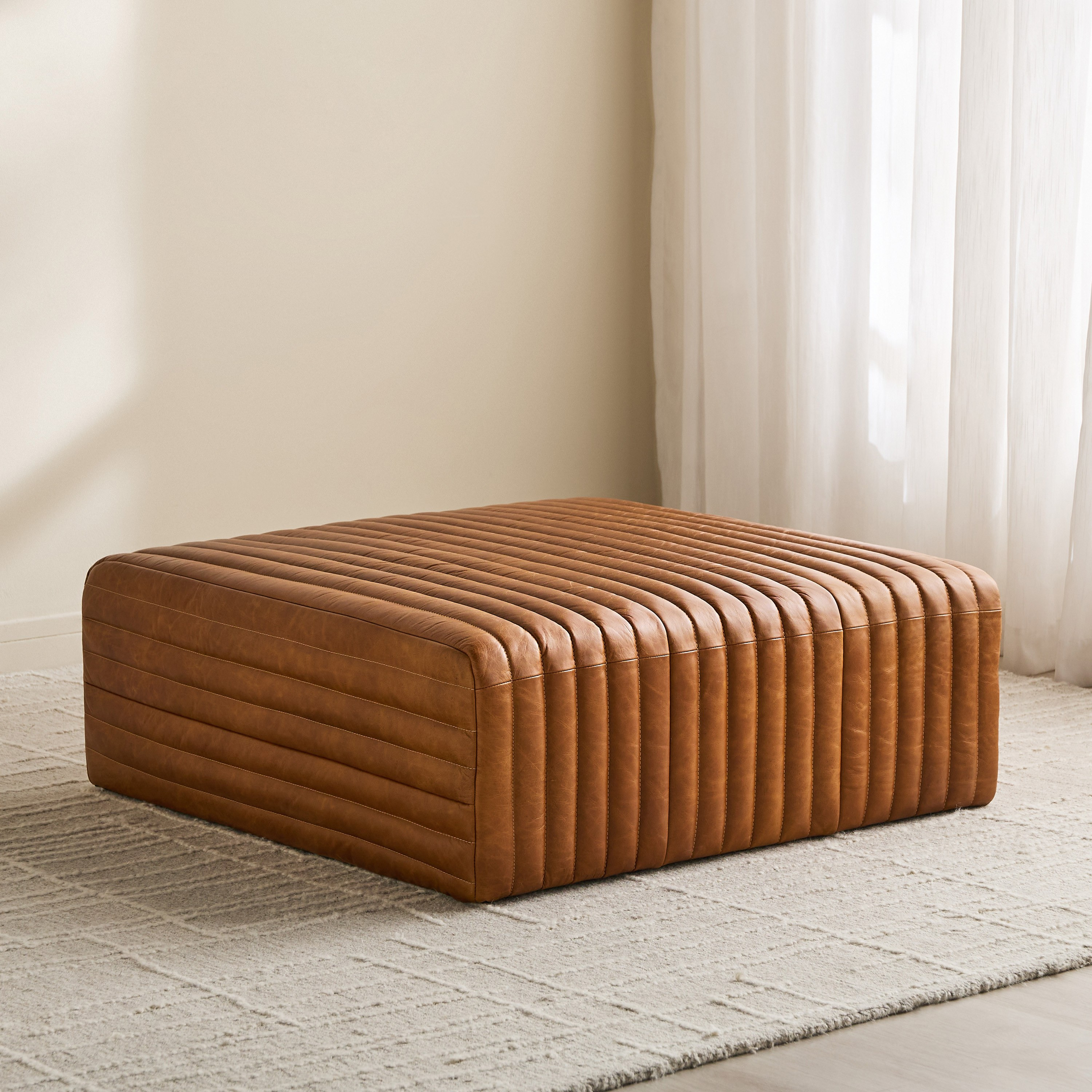 Rashford Leather Ottoman