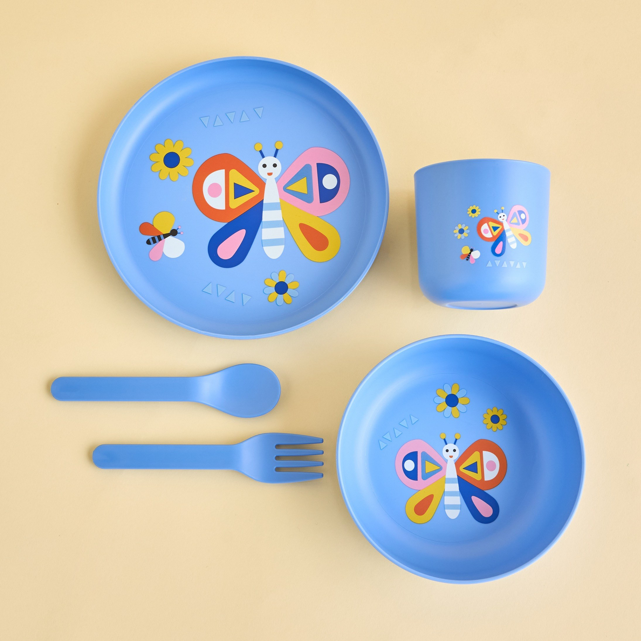 Butterfly 5-Piece Tableware Set-babyandkids-eatanddrink-tableware-image-1