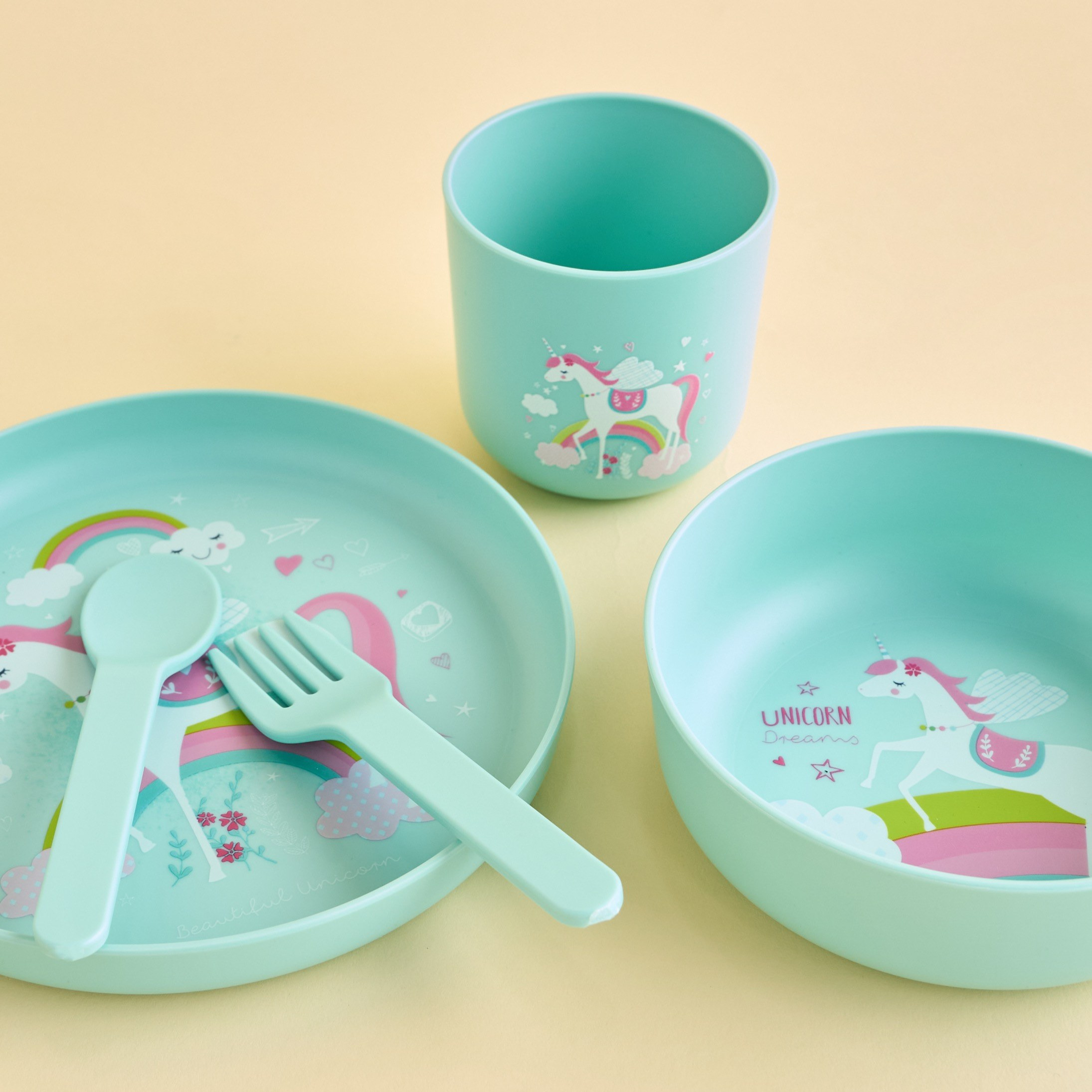 Rachelle 5-Piece Unicorn Tableware Set-babyandkids-eatanddrink-tableware-image-2