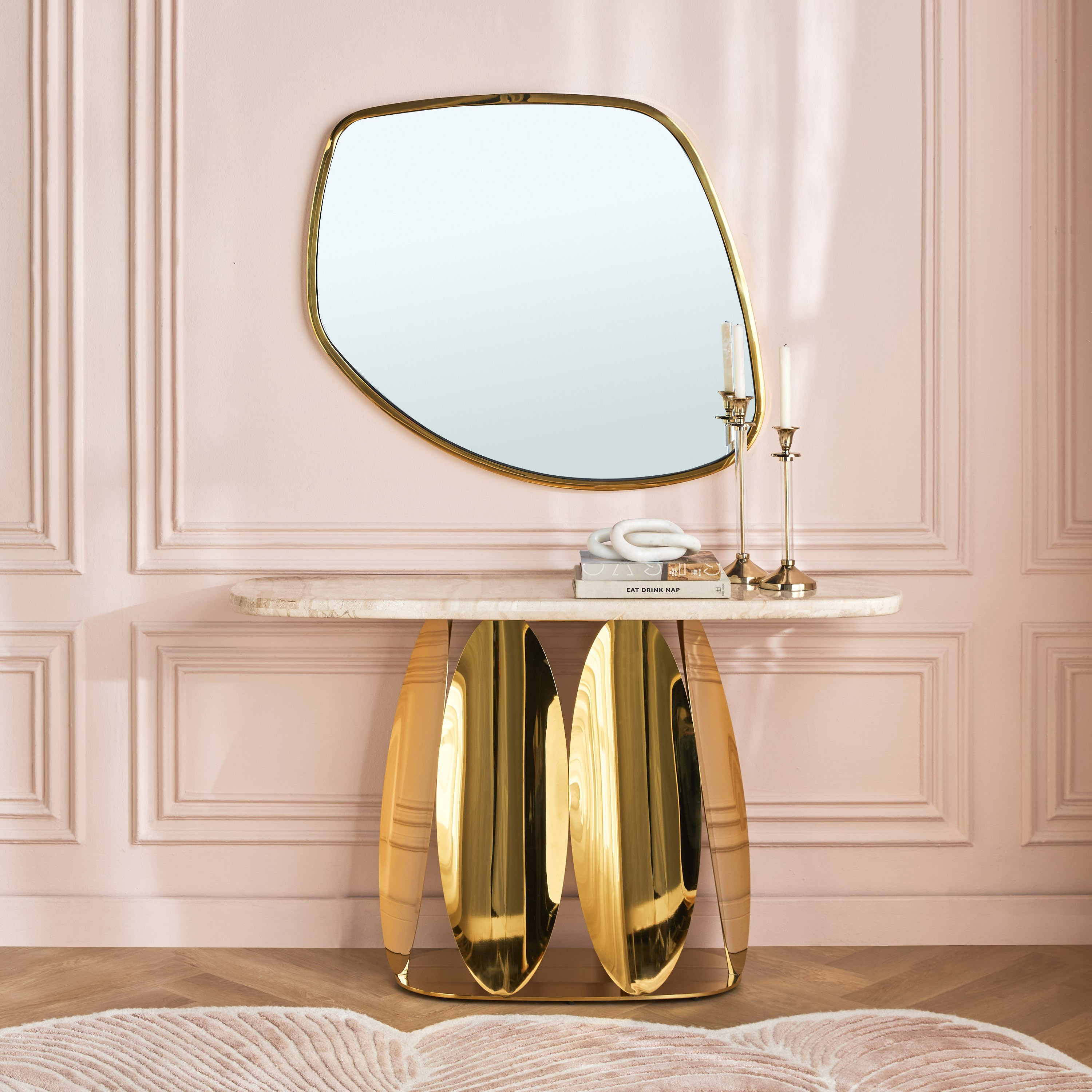 Raqiya Console Table with Mirror-furniture-livingroom-consoletablesandmirrors-image-2