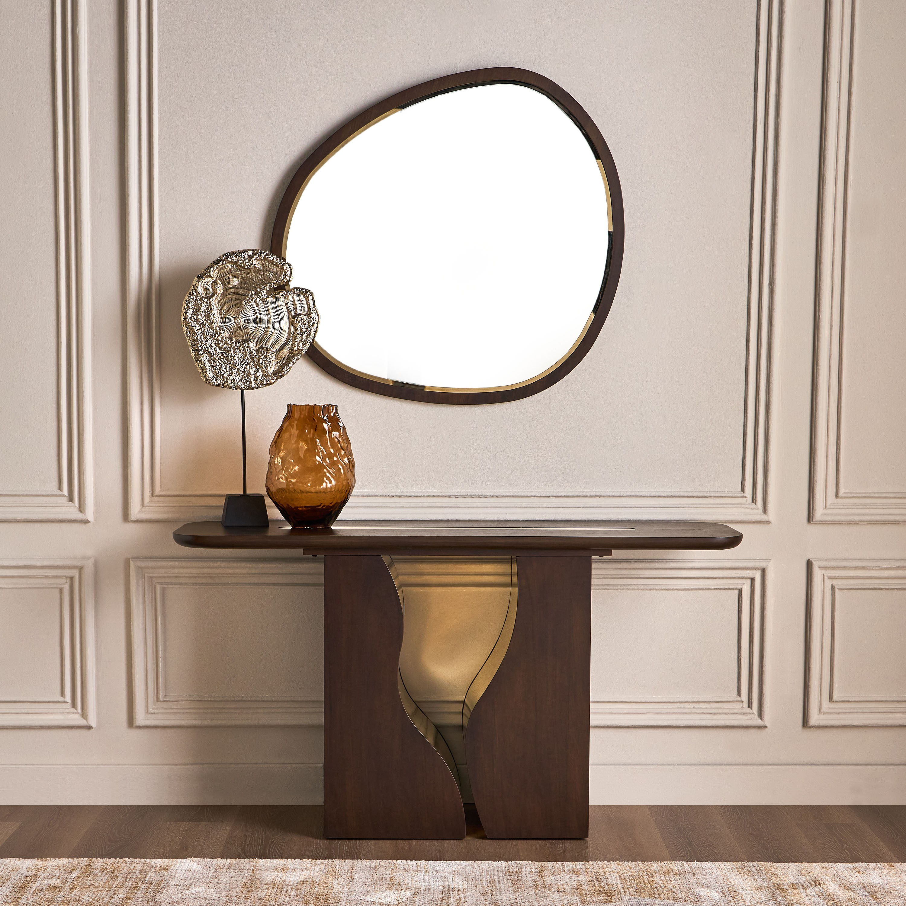 طاولة كونسول مع مرآة - دهب-furniture-livingroom-consoletablesandmirrors-image-2