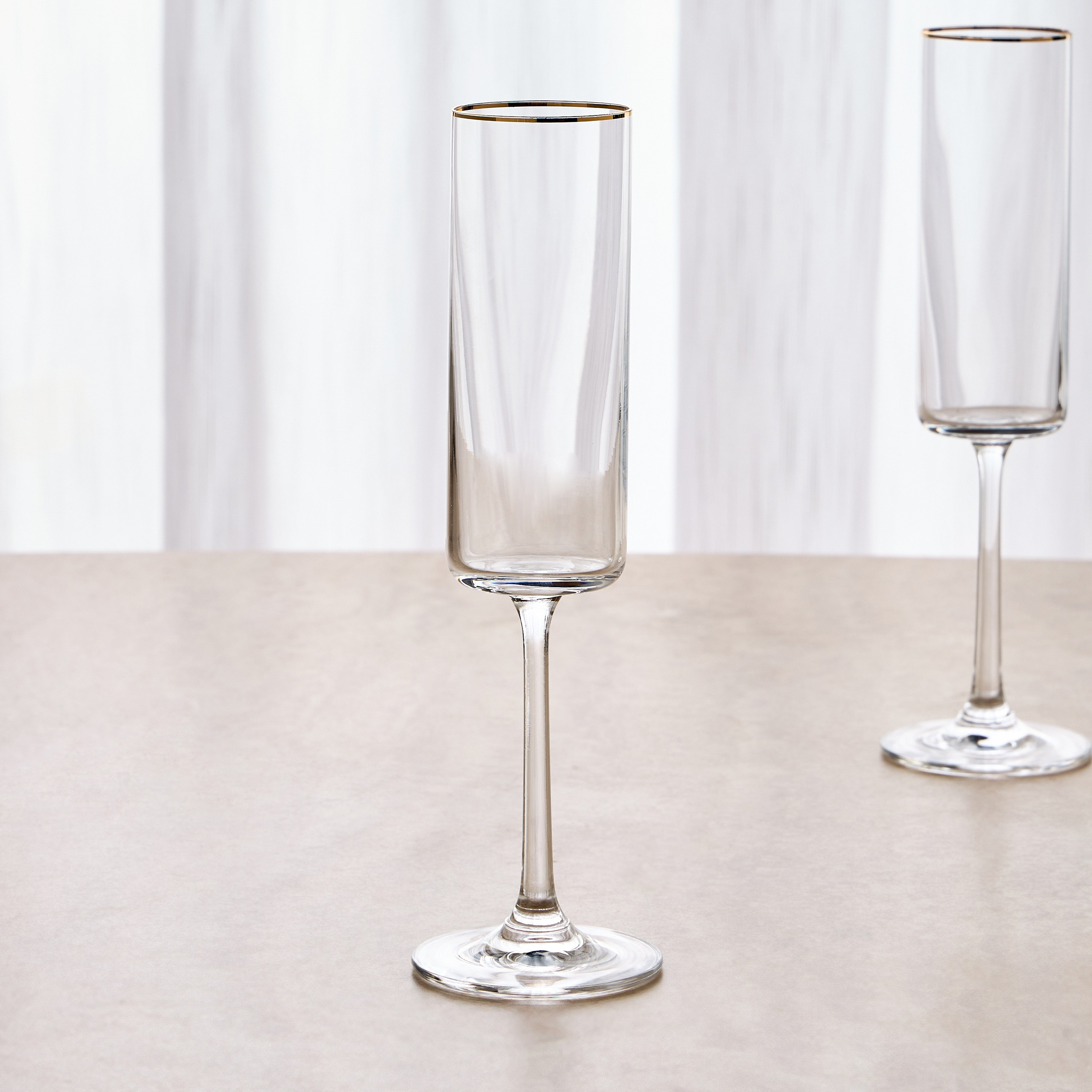 Solena 6-Piece Flute Glass Set - 215 ml-household-dining-glassware-stemware-image-2