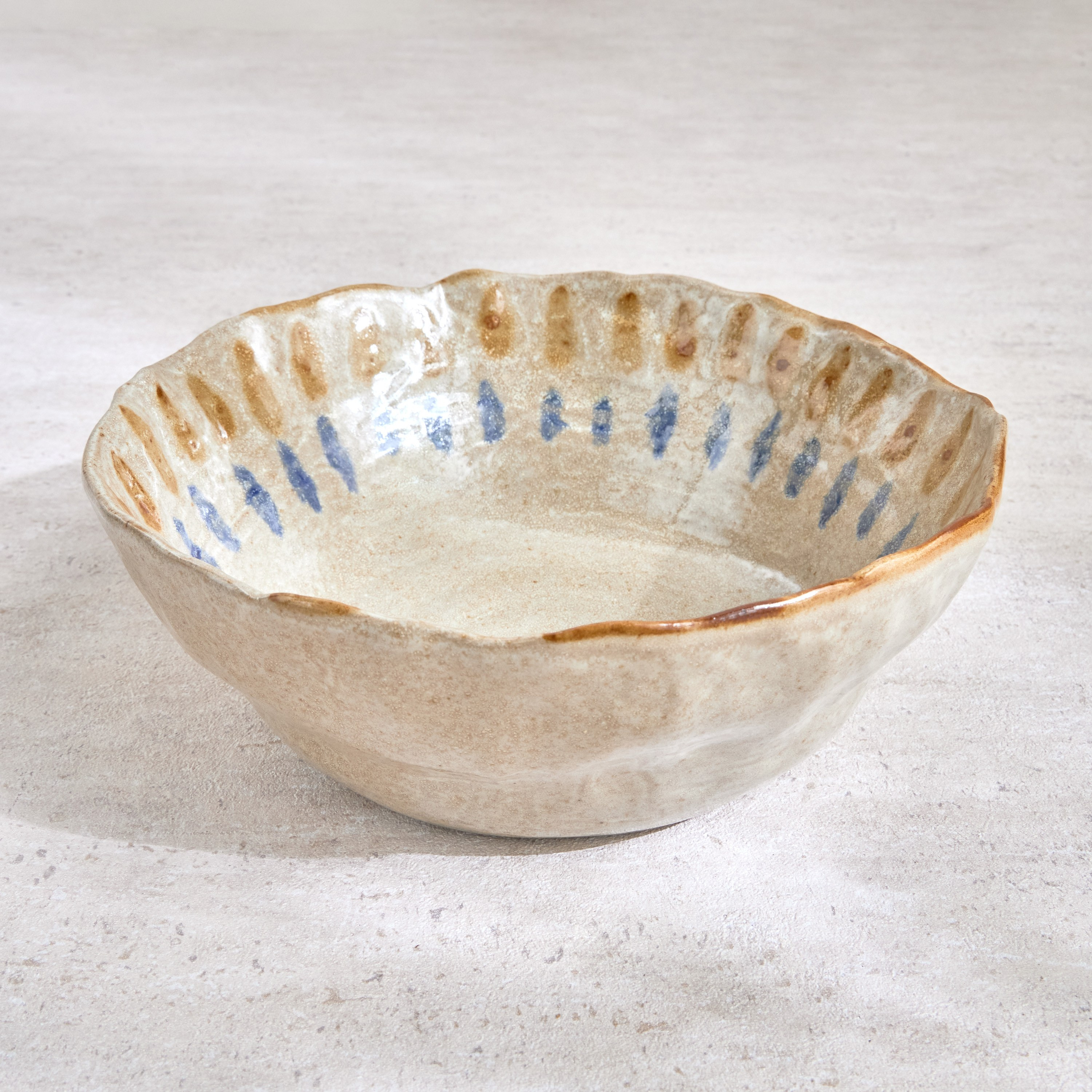 Asul Stoneware Serving Bowl - 22 cm-household-dining-dinnerware-bowls-image-1