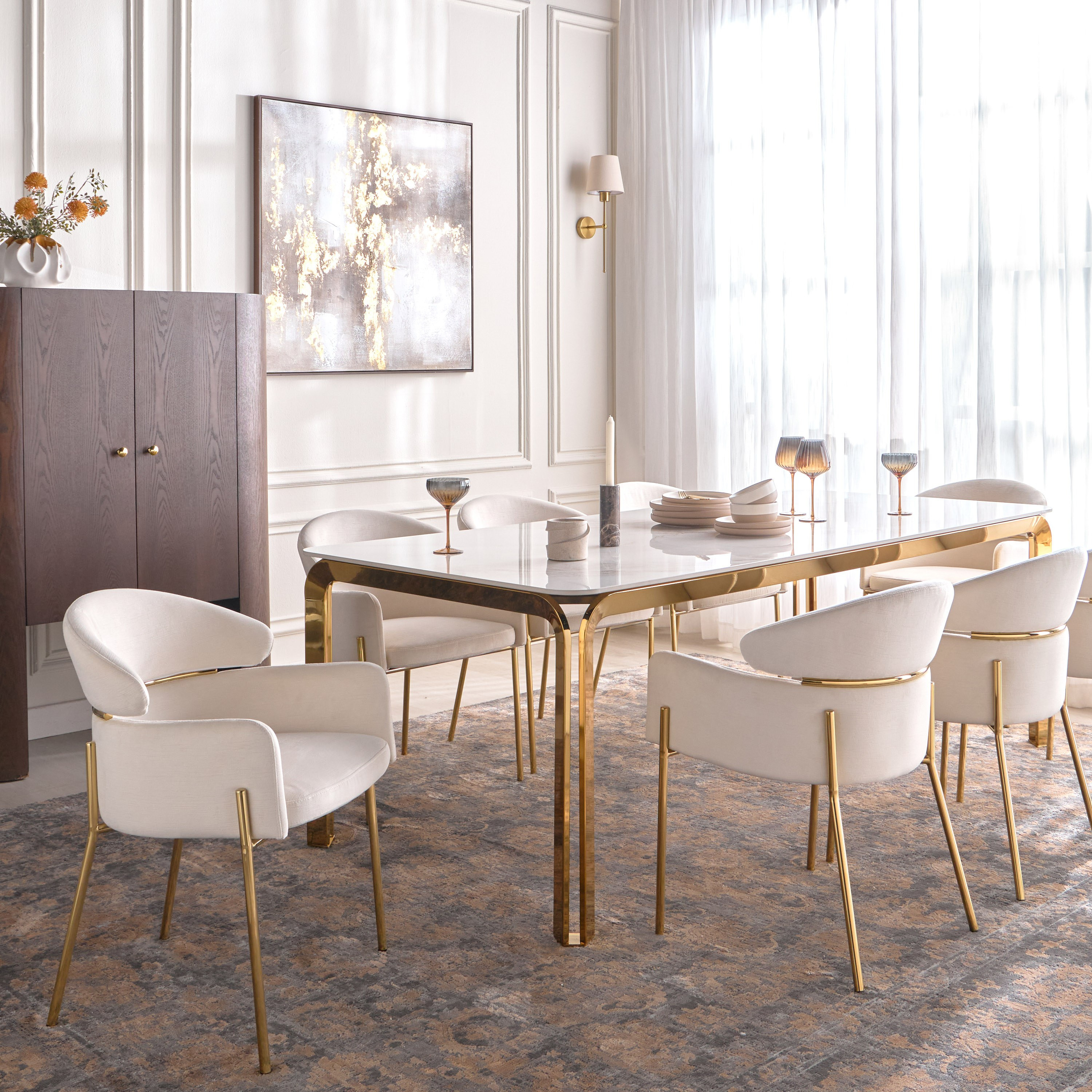 طاولة سفرة لـ8 مقاعد بسطح سيراميك - رايا-furniture-diningroom-diningtables-image-6