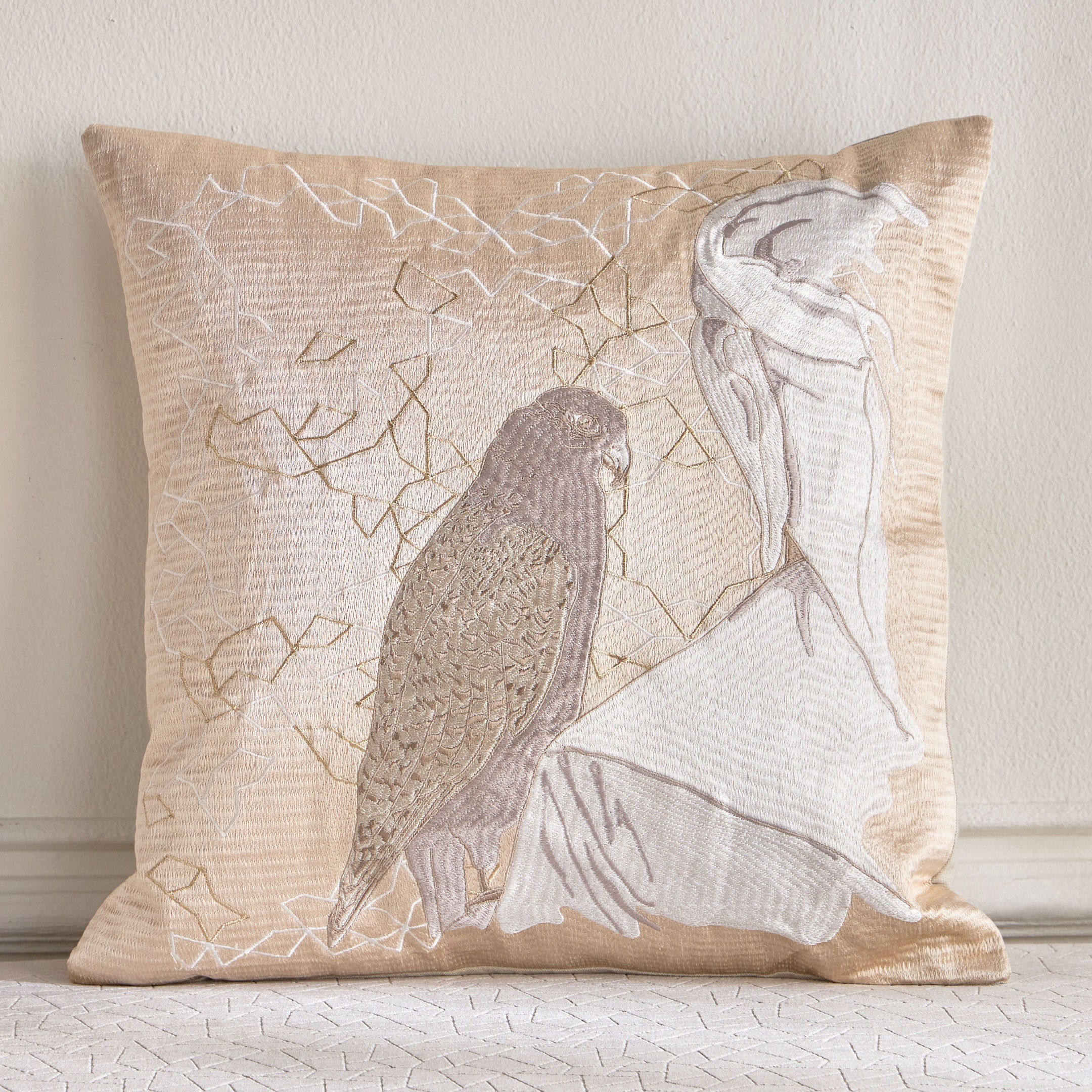 Arabic Pop Embroidered Cushion Cover - 50x50 cm-household-cushionsandthrows-cushioncovers-image-1