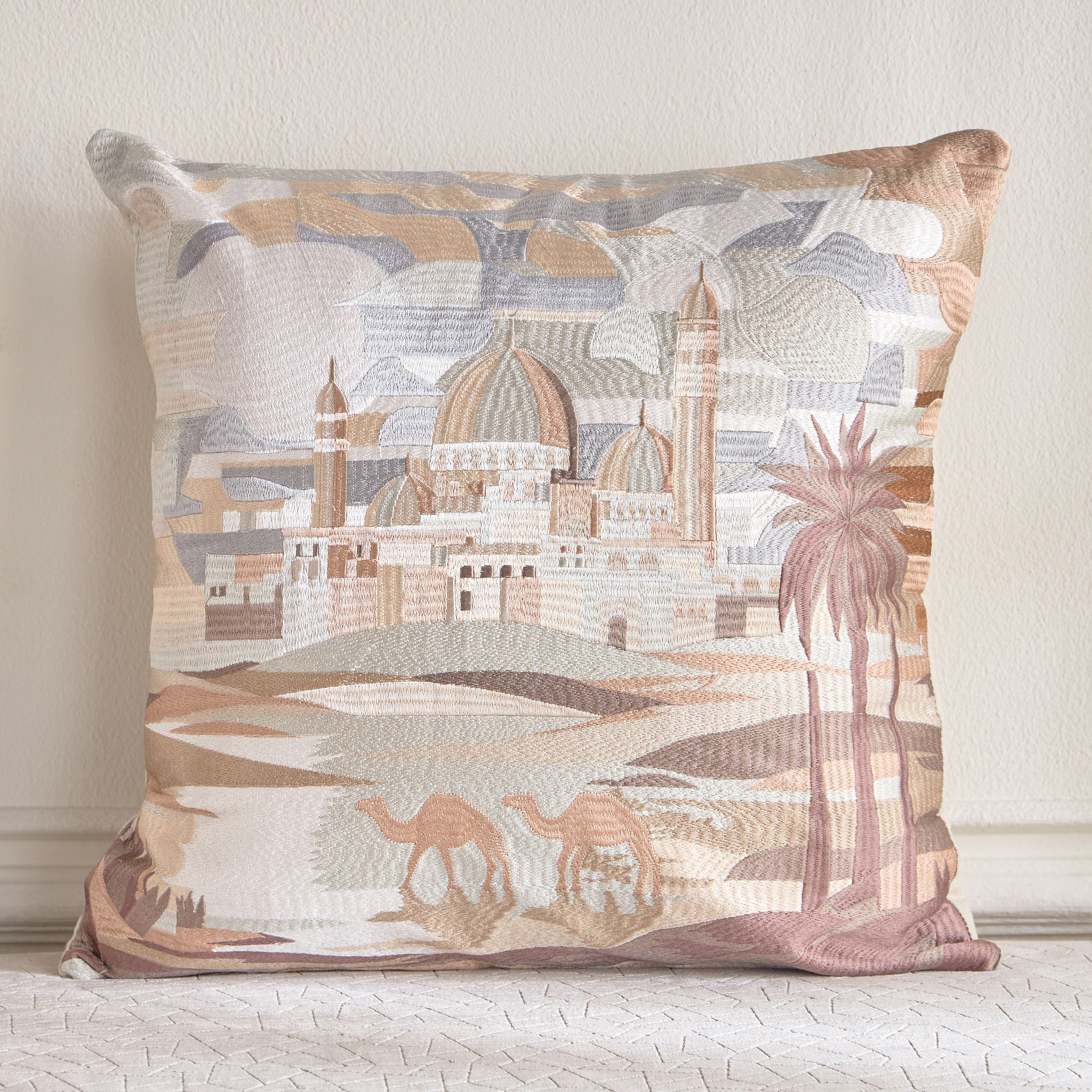 غطاء وسادة مطرز - ديزيرت ديكوما - 50x50 سم-household-cushionsandthrows-cushioncovers-image-1