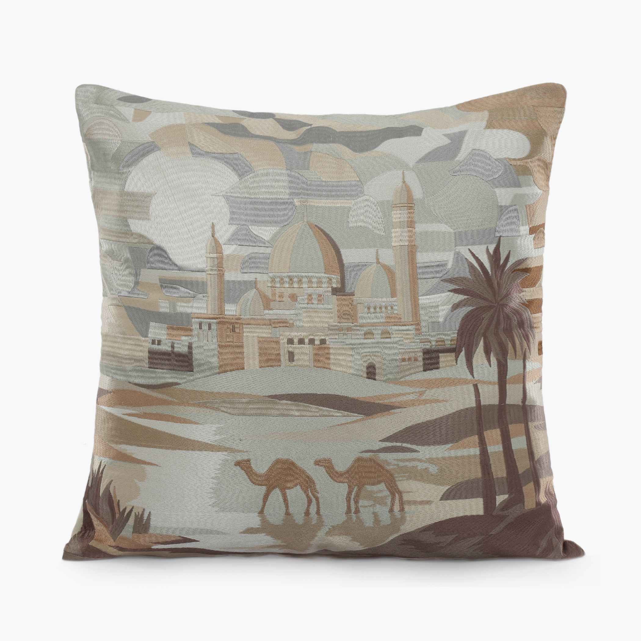 Dessert Embroidered Filled Cushion - 50x50 cm-household-cushionsandthrows-filledcushions-decorativecushions-image-1