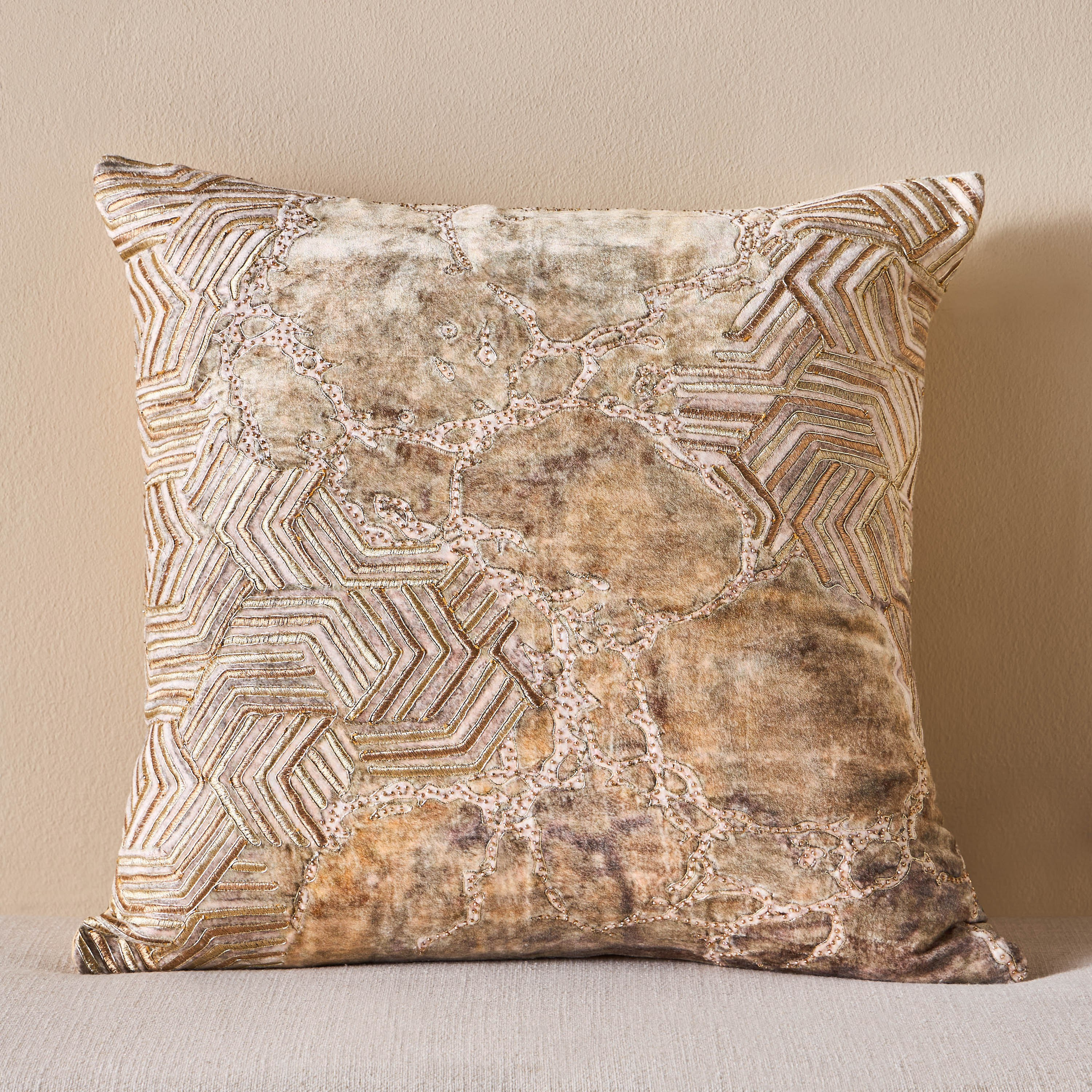 Dahab Embroidered Cushion Cover - 50x50 cm-household-cushionsandthrows-cushioncovers-image-1