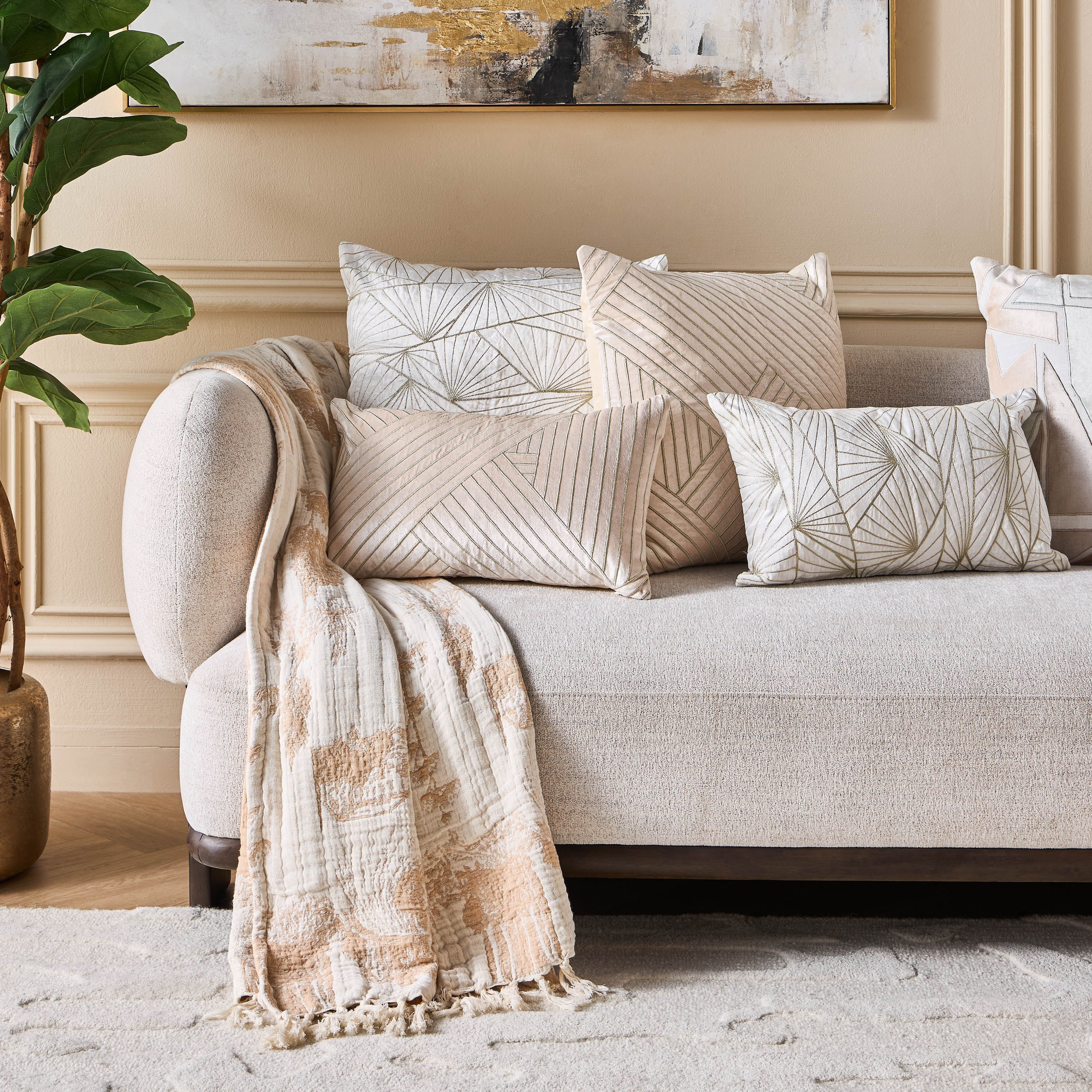 Fanus Embroidered Cushion Cover - 50x50 cm-household-cushionsandthrows-cushioncovers-image-4