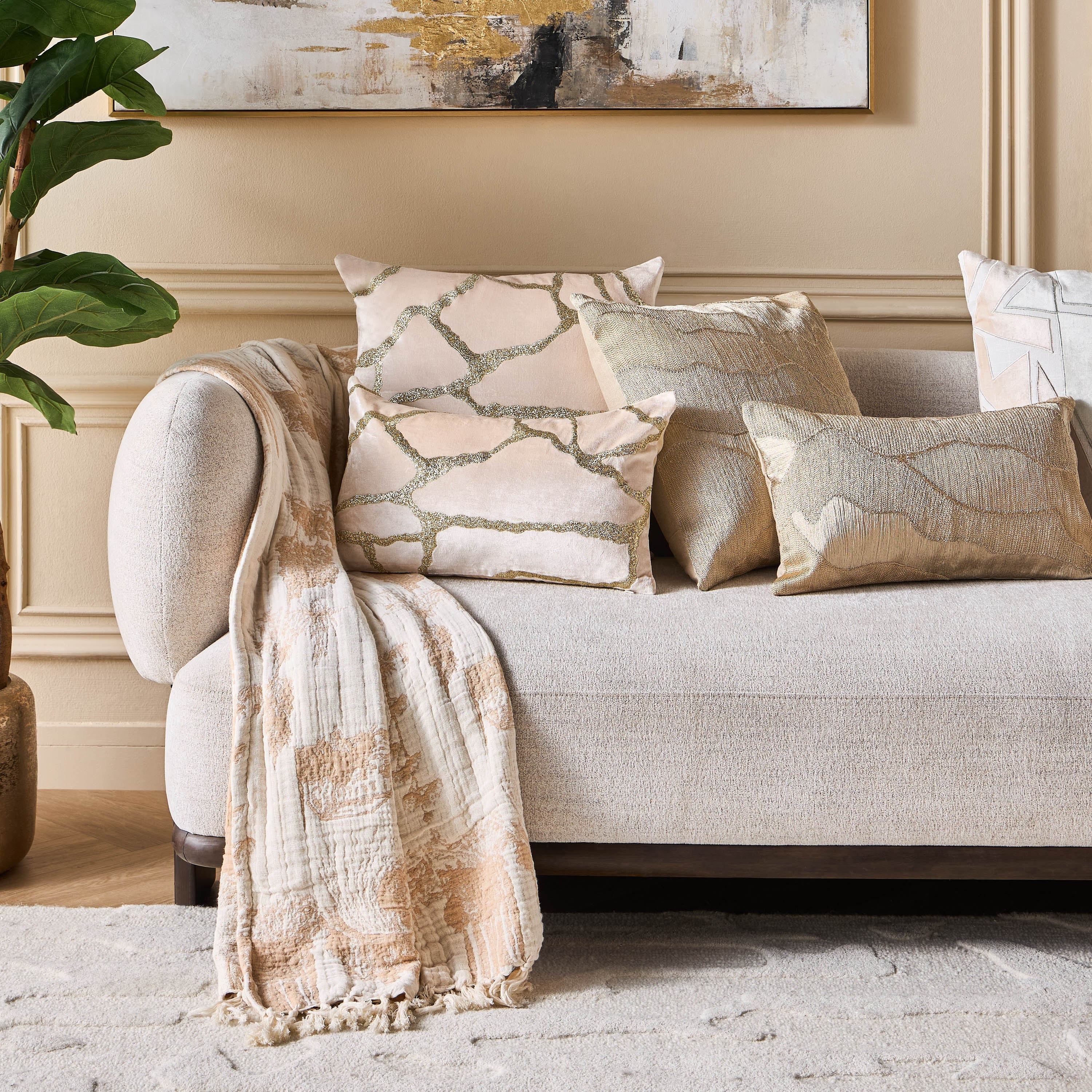 غطاء وسادة بتطريز كراكل - دهب - 50×50 سم-household-cushionsandthrows-cushioncovers-image-4