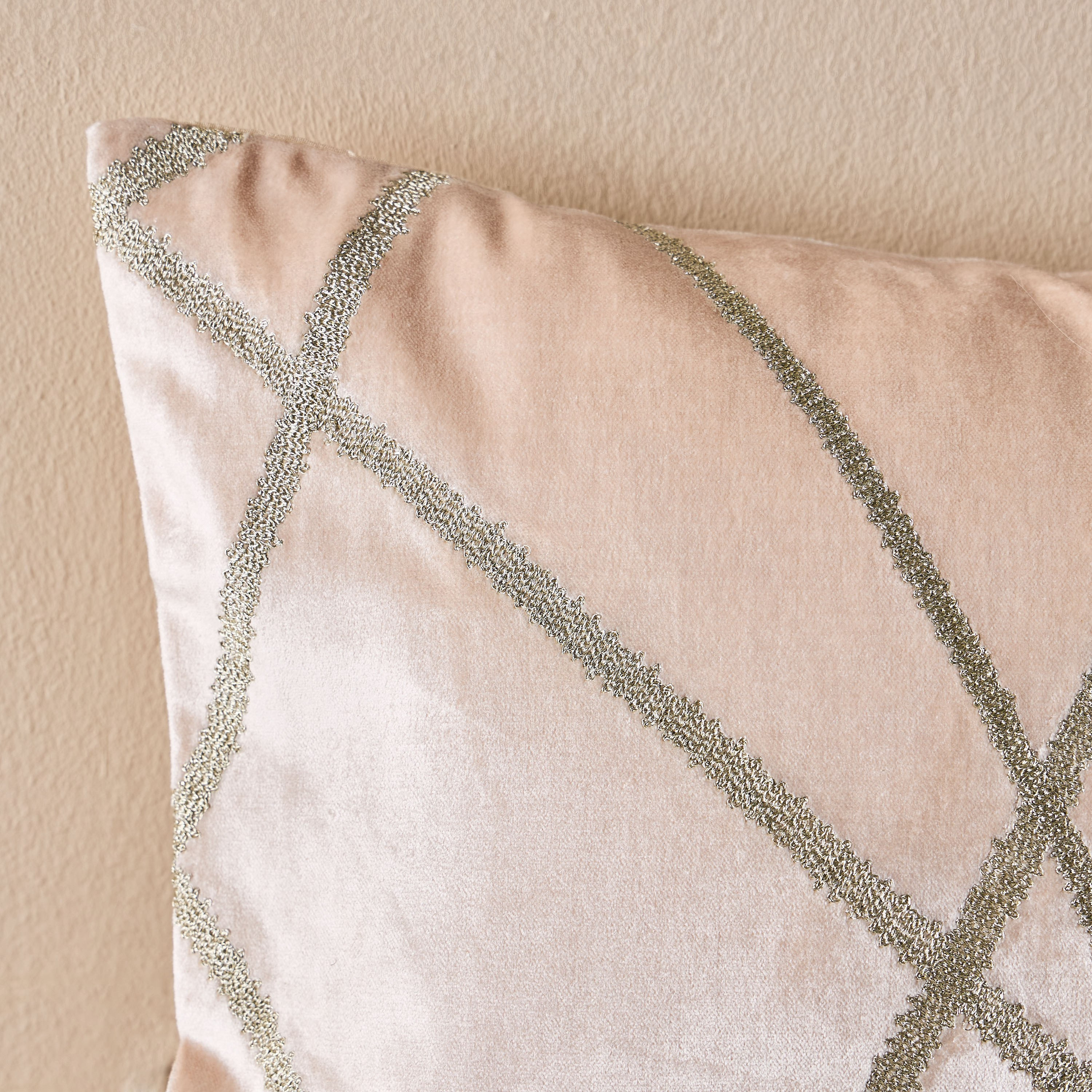 Fanous Lines Embroidered Filled Cushion - 30x50 cm-household-cushionsandthrows-filledcushions-decorativecushions-image-2