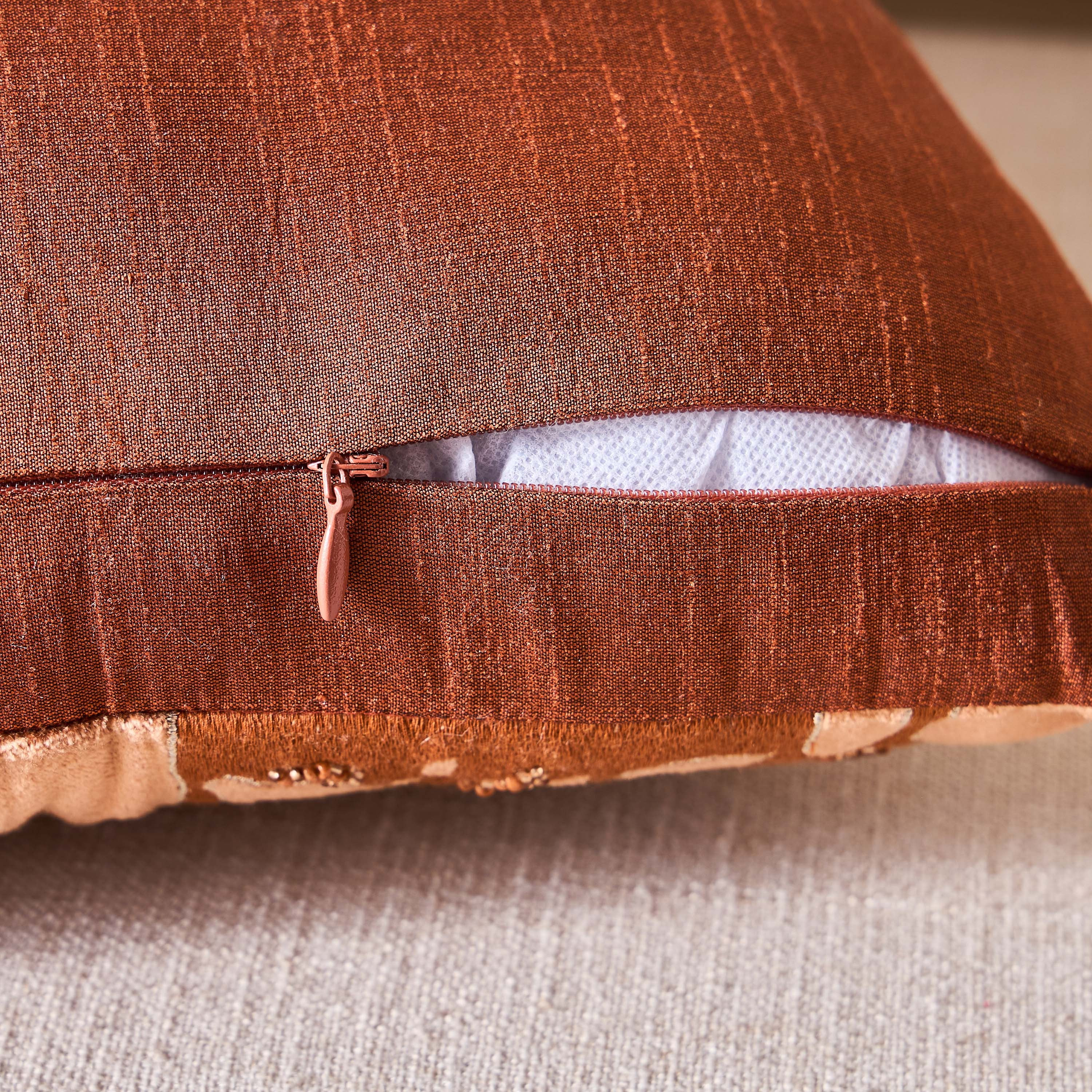 Dahab Beaded Filled Cushion - 50x50 cm-household-cushionsandthrows-filledcushions-decorativecushions-image-3