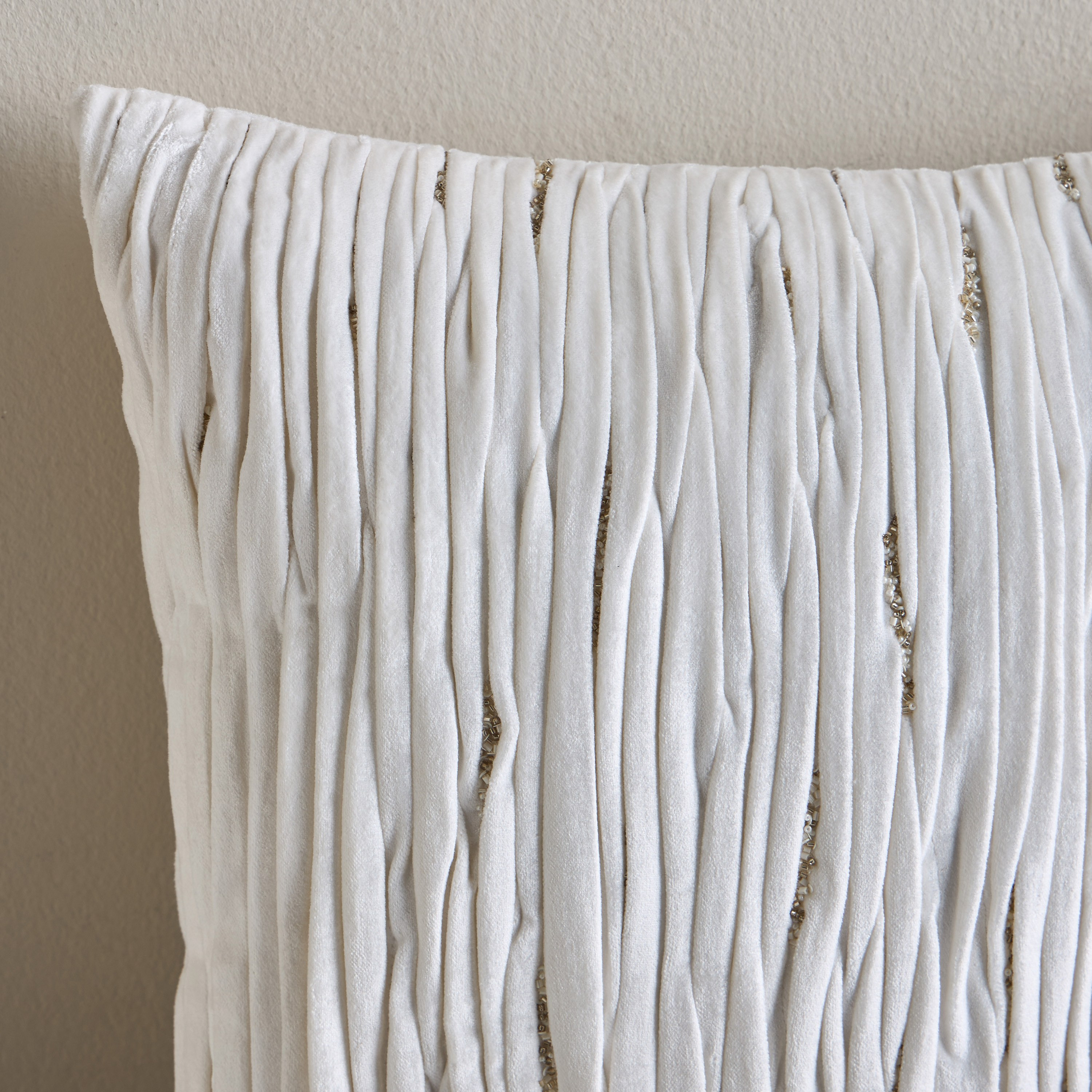 Dahab Beaded Filled Cushion - 50x50 cm-household-cushionsandthrows-filledcushions-decorativecushions-image-2