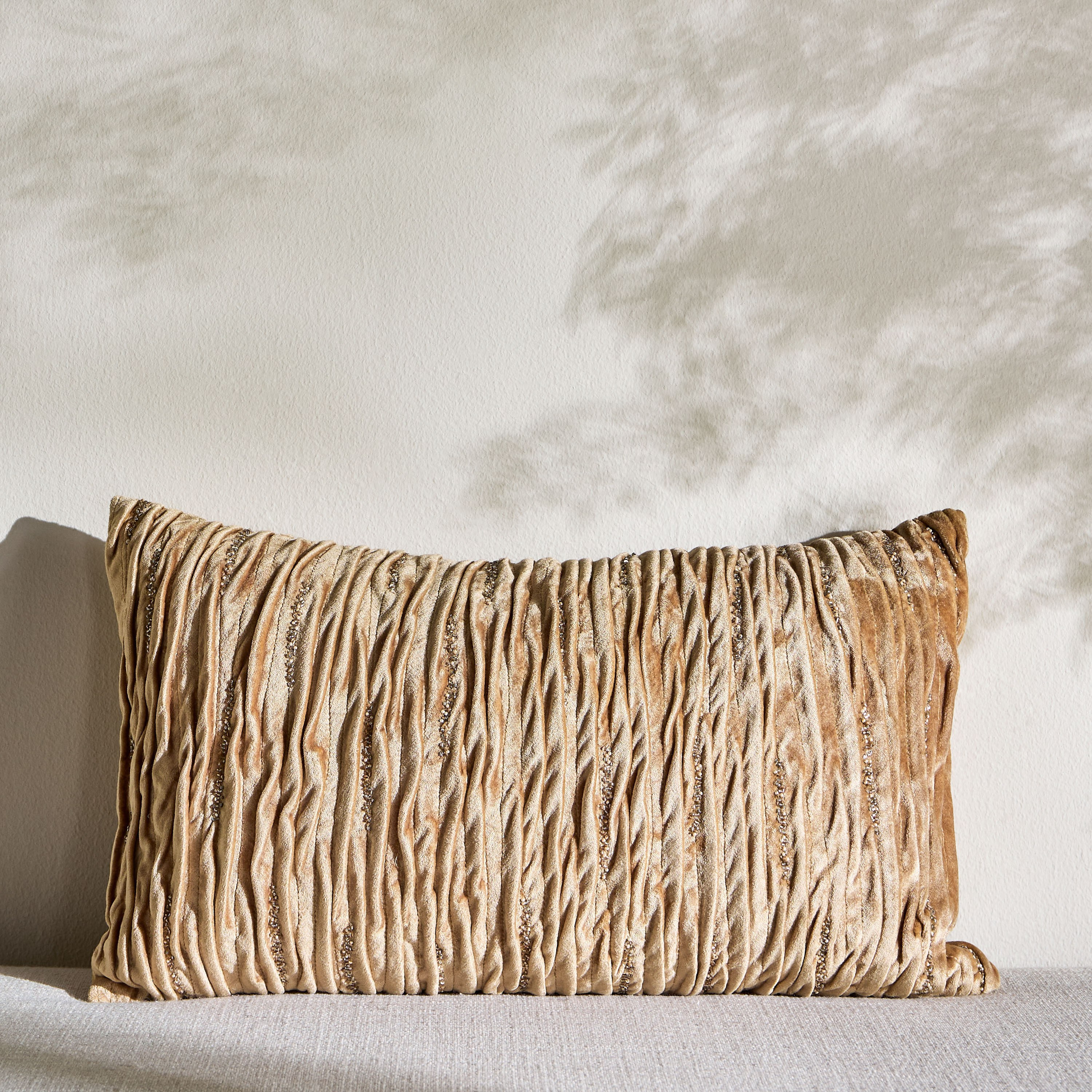 Dahab Beaded Filled Cushion - 30x50 cm