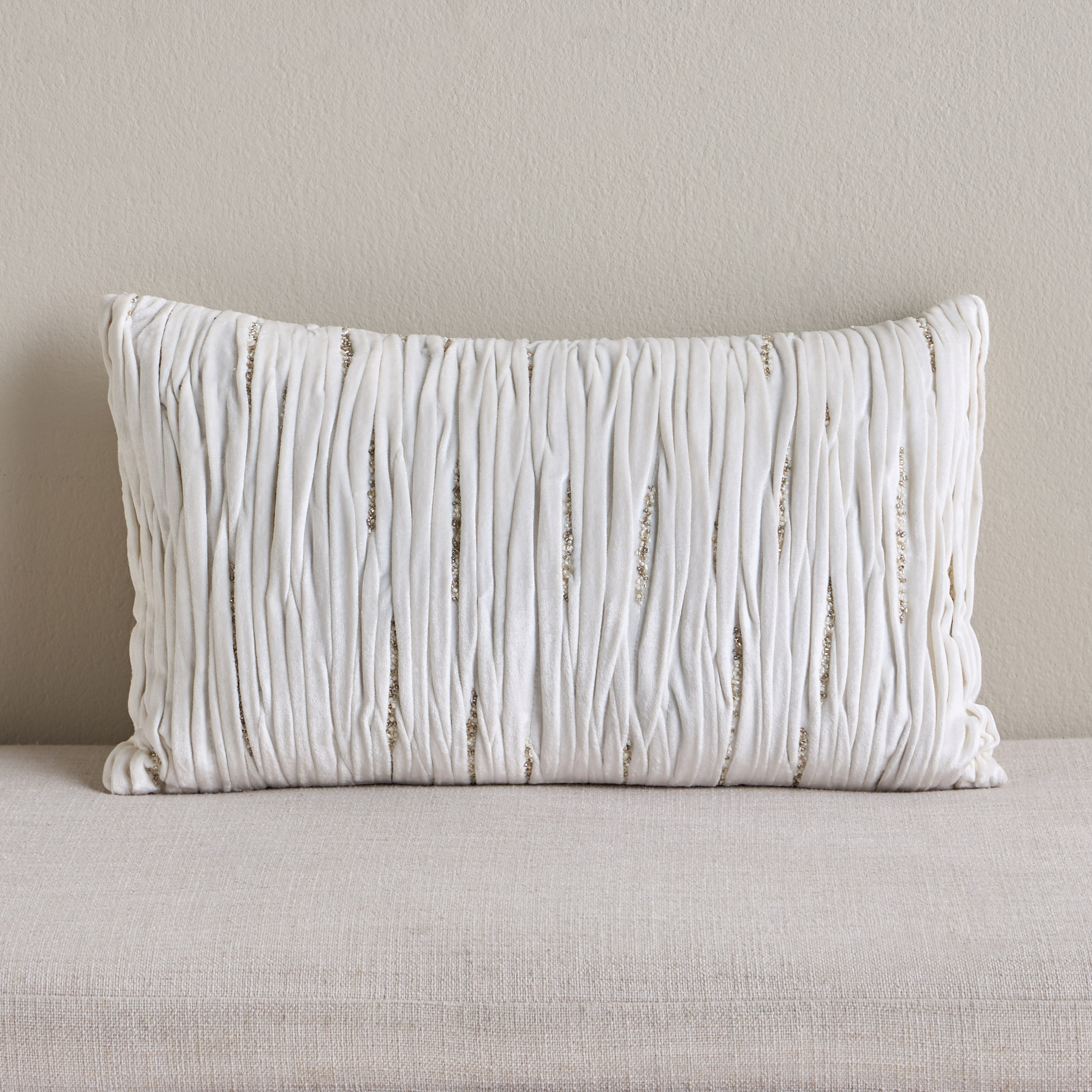 Dahab Beaded Filled Cushion - 30x50 cm-household-cushionsandthrows-filledcushions-decorativecushions-image-1