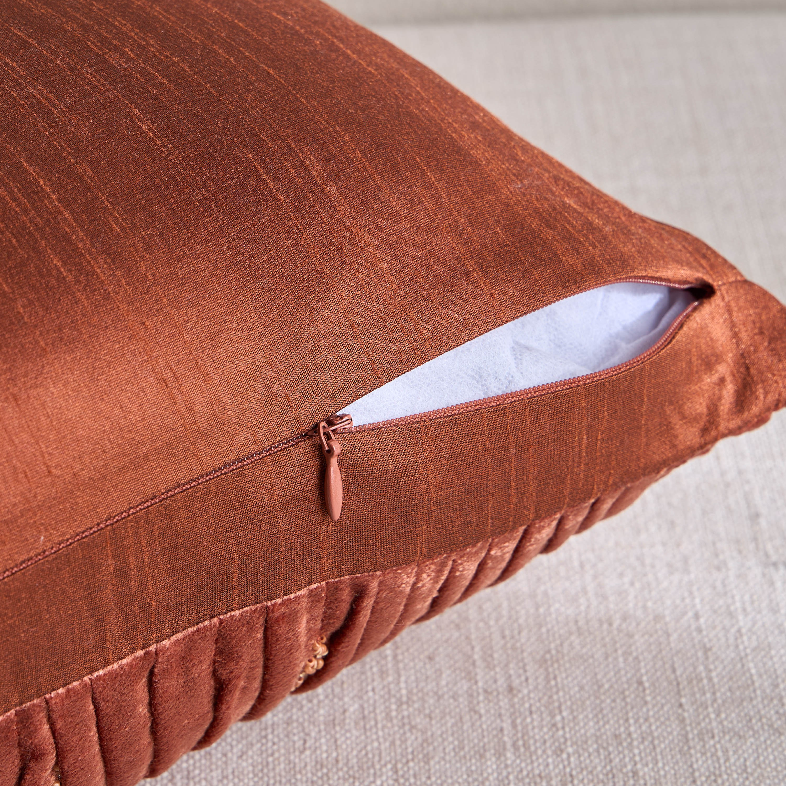 Dahab Beaded Filled Cushion - 50x50 cm-household-cushionsandthrows-filledcushions-decorativecushions-image-3