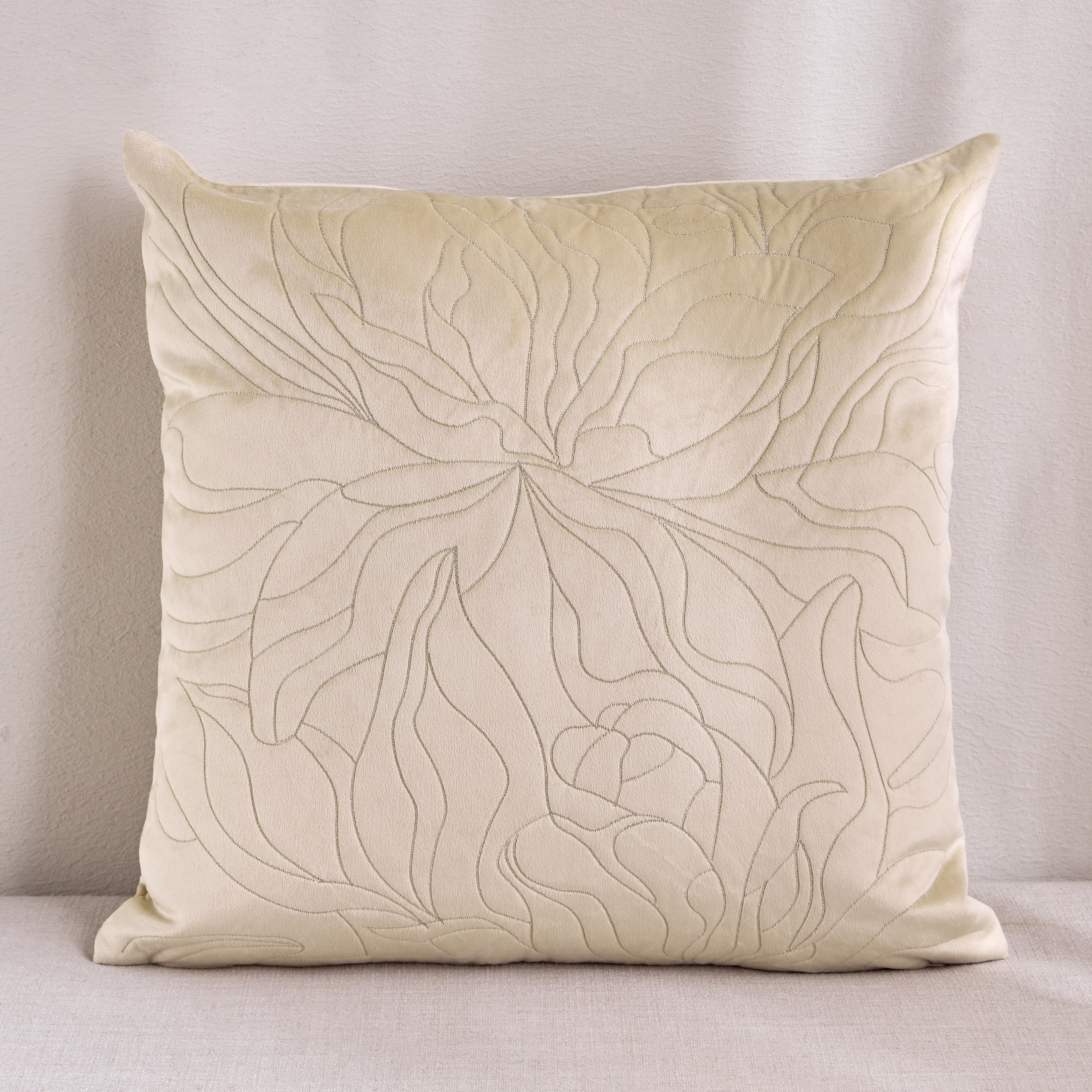 Warda Embroidered Cushion Cover - 50x50 cm-household-cushionsandthrows-cushioncovers-image-1