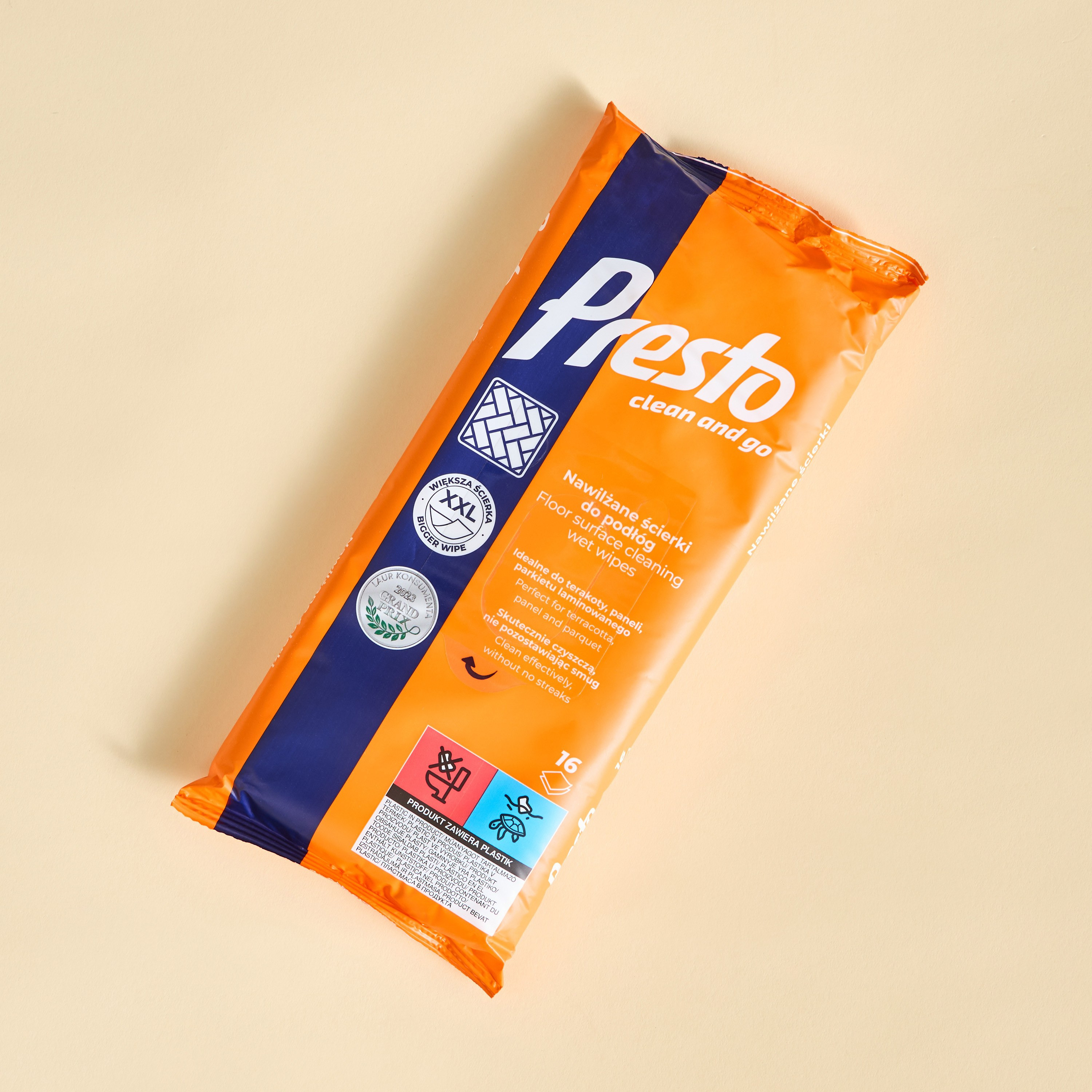Presto 16-Piece XXL Floor Surface Cleaning Wet Wipes-household-generalaccessories-hygieneessentials-image-1