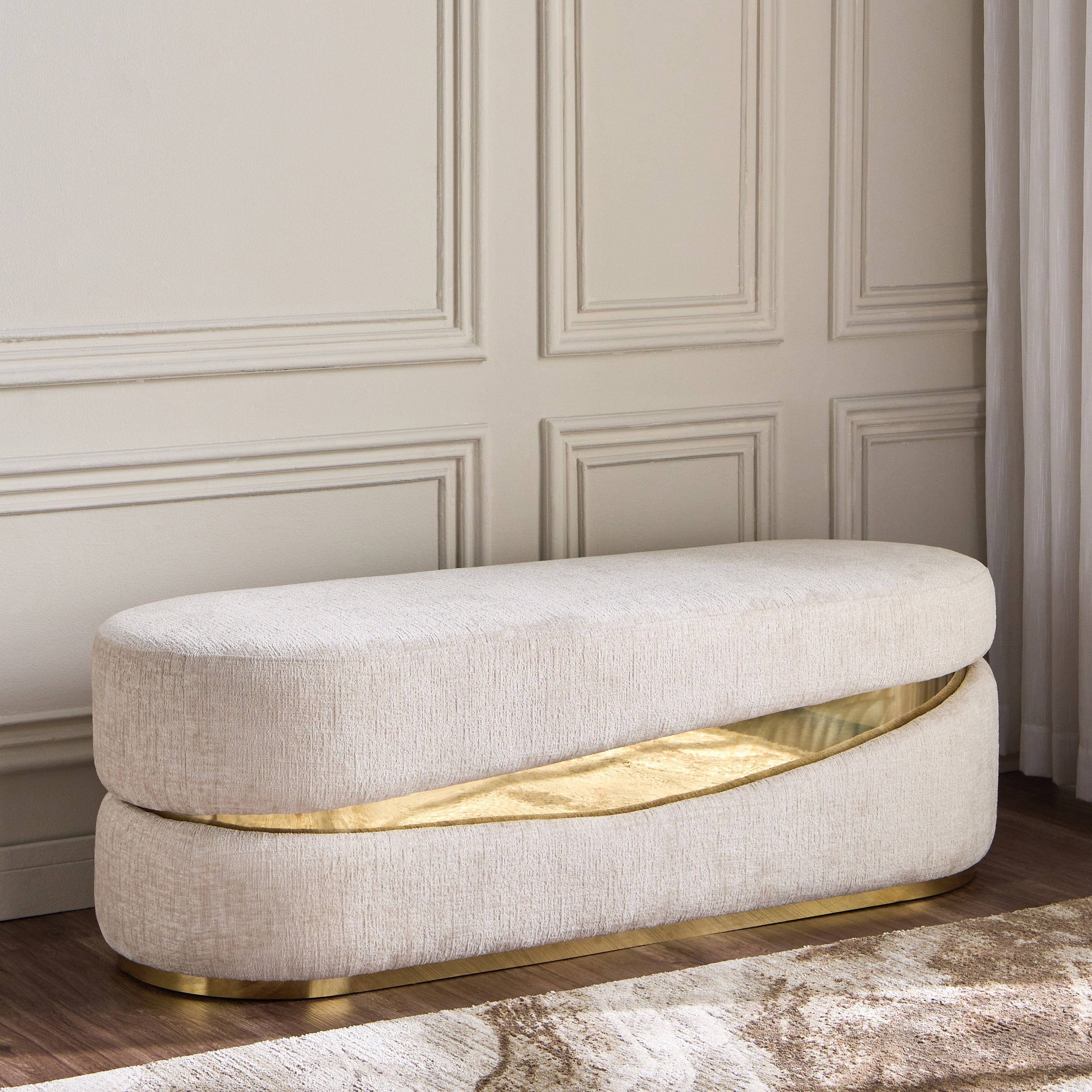 مقعد بنش قماش - دهب-furniture-sofaandseating-chaiseandbenches-image-1