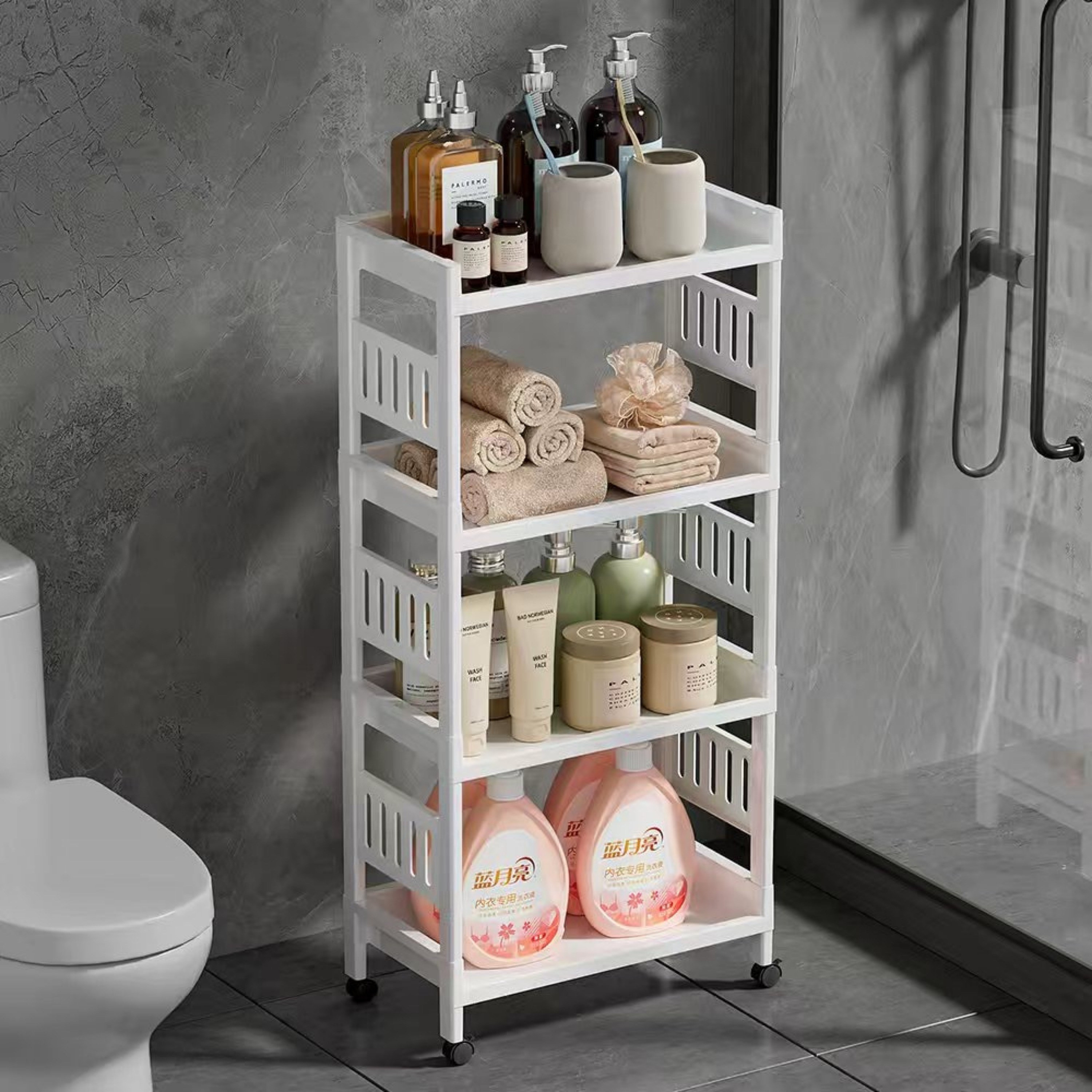 Palma 4-Tier Storage Trolley-household-bathandlaundry-bathroomorganizing-bathroomracksandtrolleys-image-2