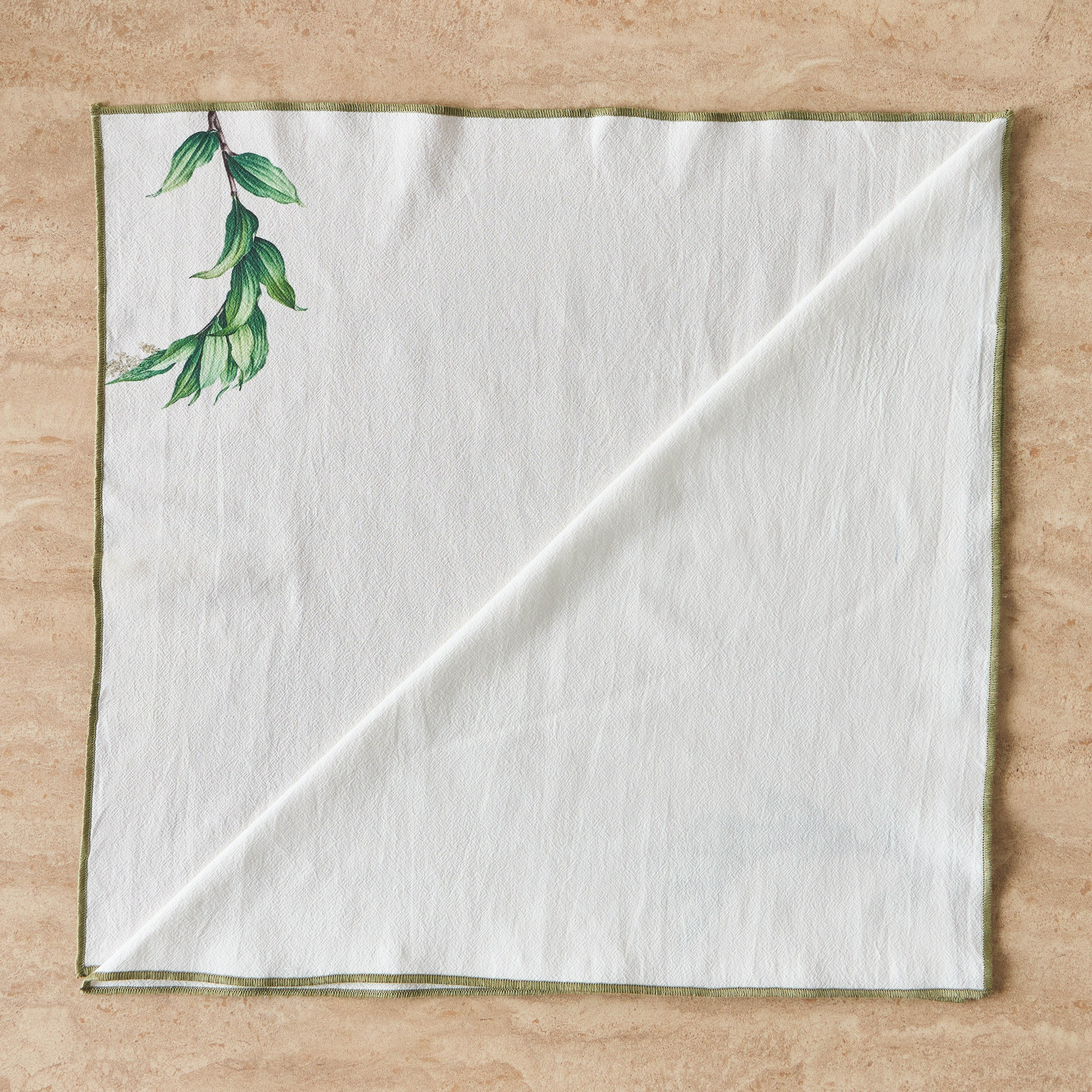 Liah Botanical Leaves 4-Piece Napkin Set - 45x45 cm-household-dining-tablelinen-napkinsandaccessories-image-1