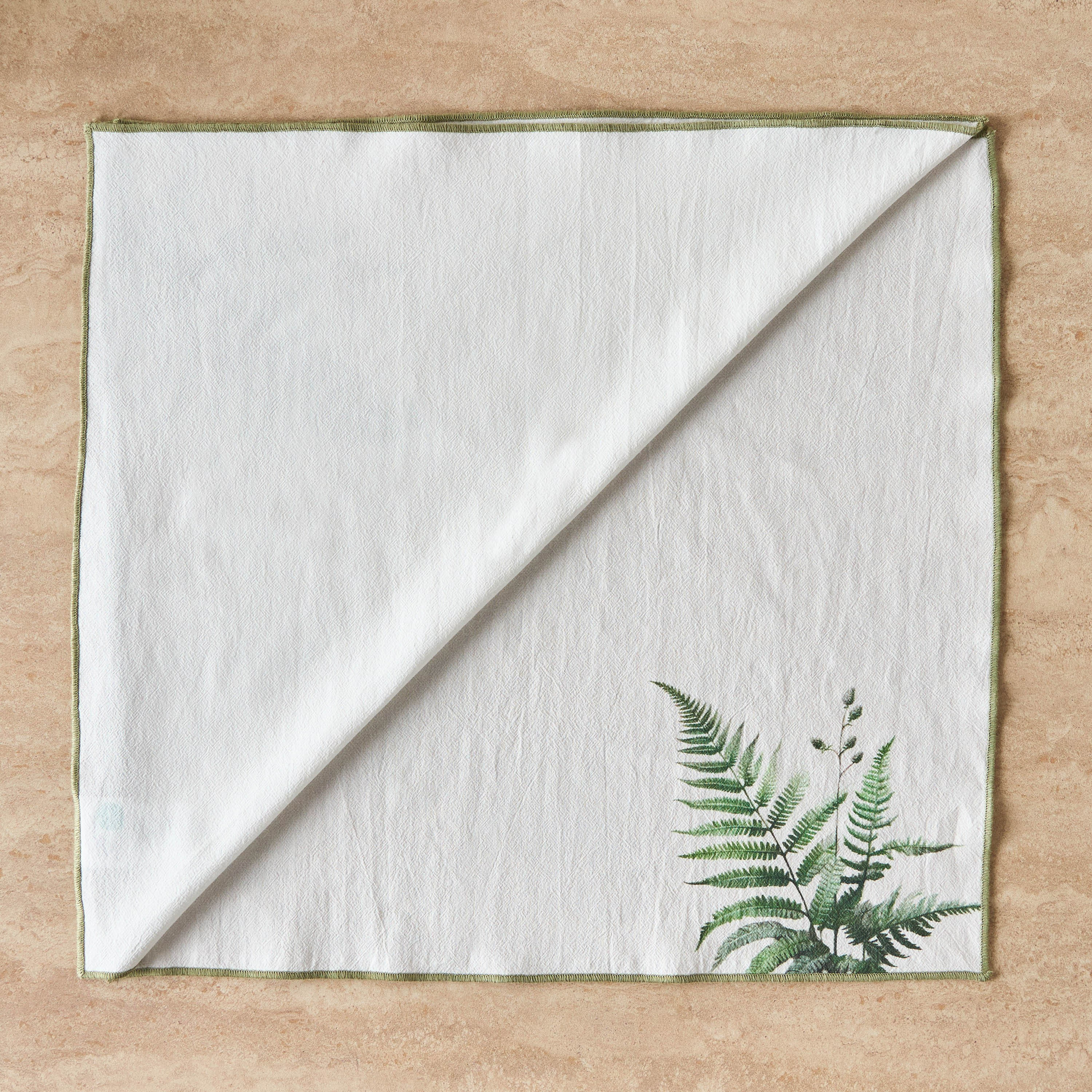 Leaves Botanical 4-Piece Napkin Set - 45x45 cm-household-dining-tablelinen-napkinsandaccessories-image-1