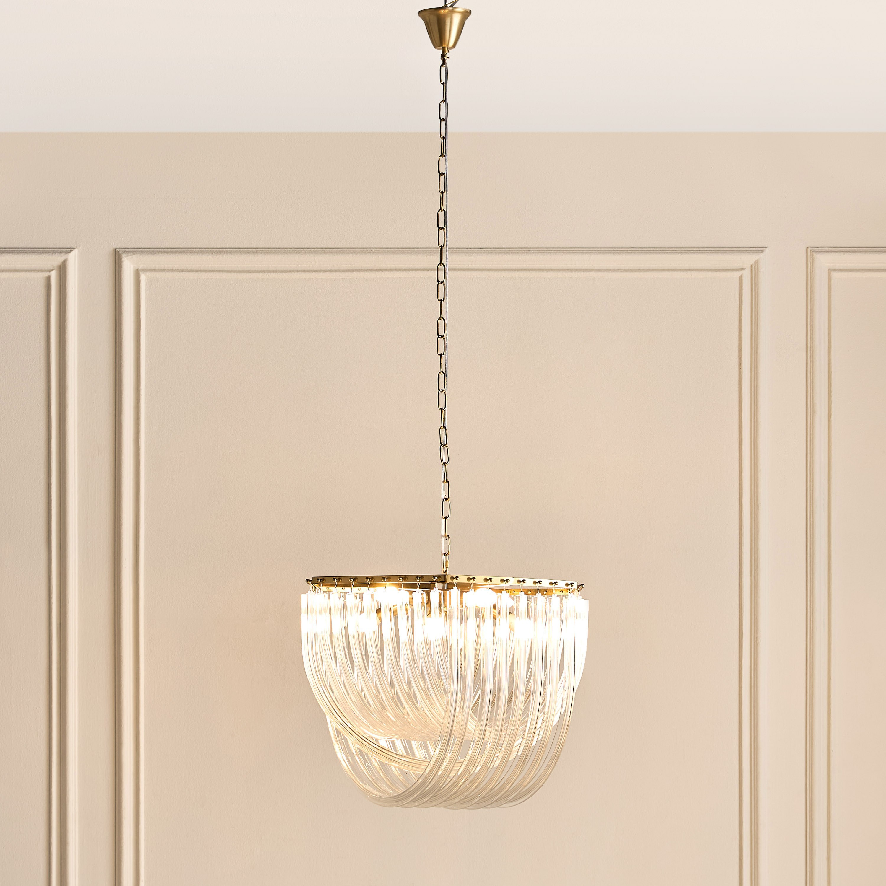 ثريا زجاجية بـ8 مصابيح - أديري-household-lighting-ceilinglamps-chandeliers-image-2