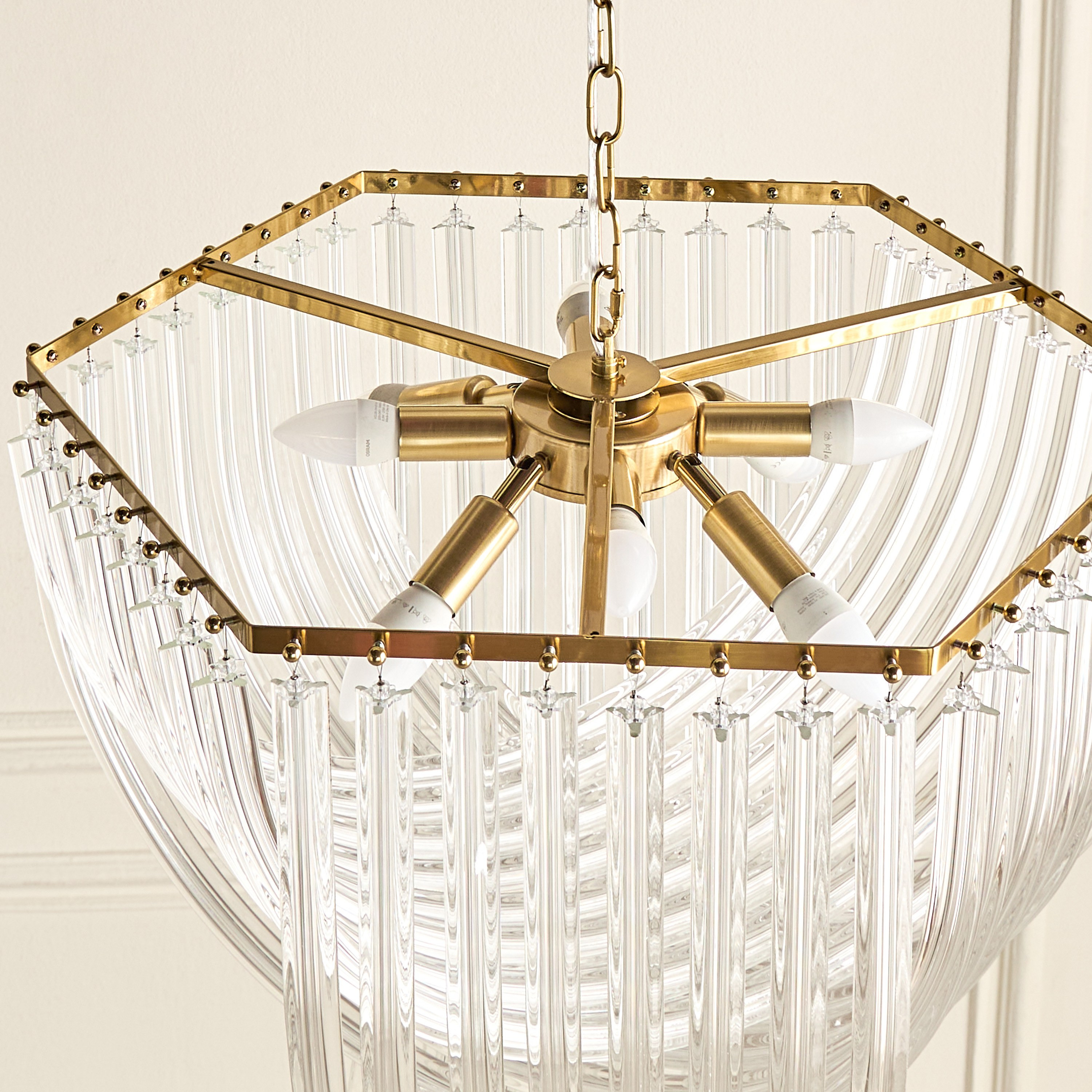 ثريا زجاجية بـ8 مصابيح - أديري-household-lighting-ceilinglamps-chandeliers-image-4