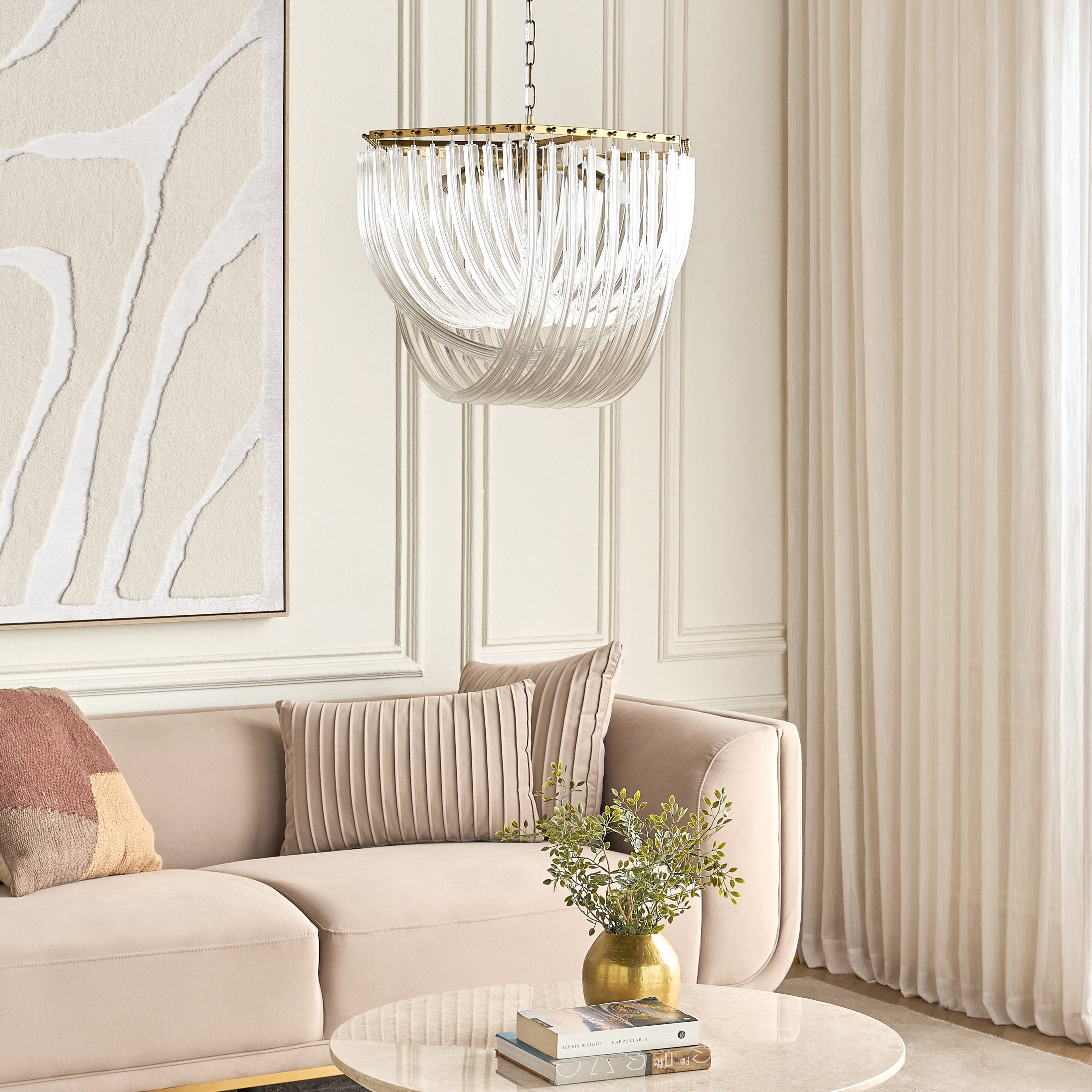 ثريا زجاجية بـ8 مصابيح - أديري-household-lighting-ceilinglamps-chandeliers-image-5