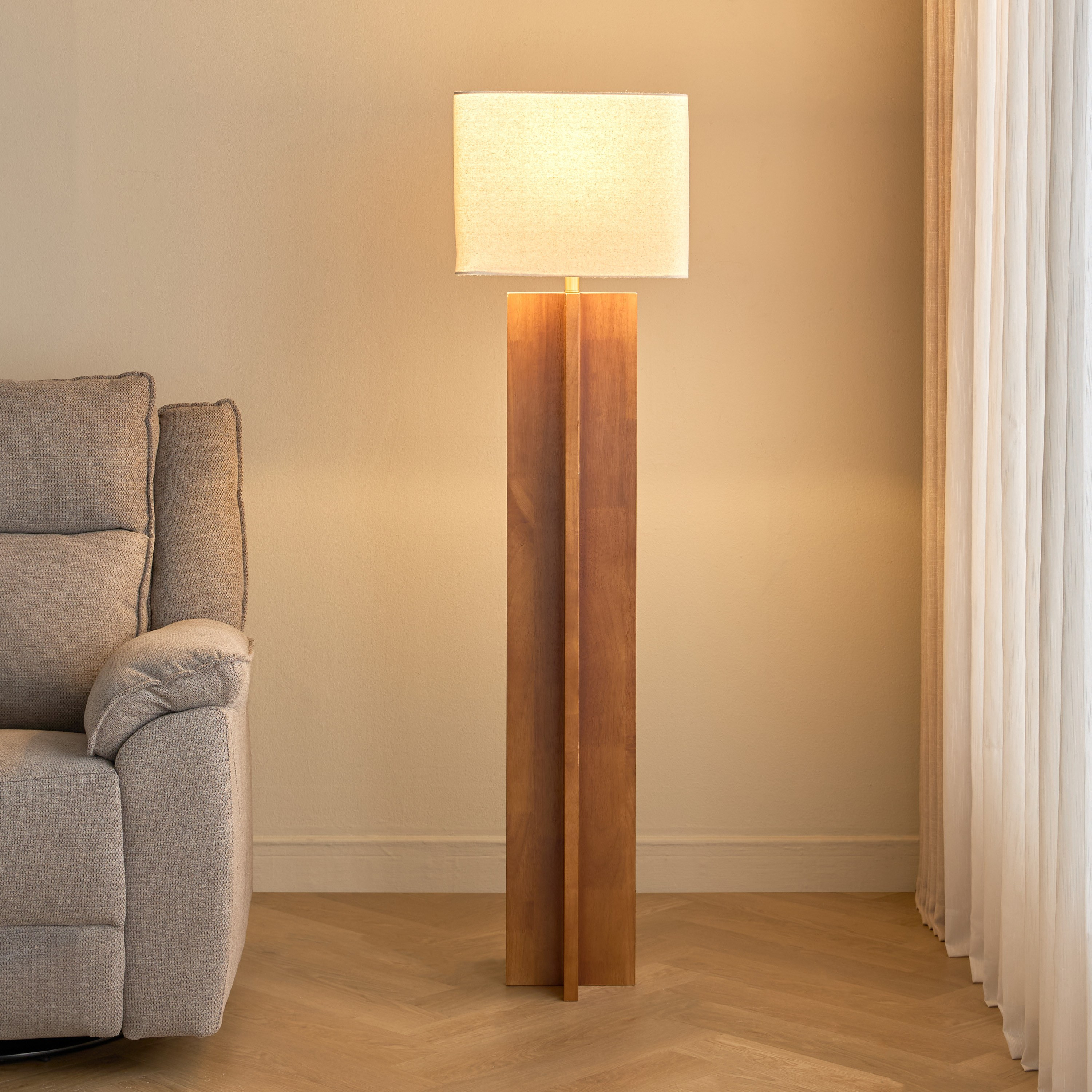 مصباح أرضية خشبي - فالوريا - 160 سم-household-lighting-floorlamps-image-2