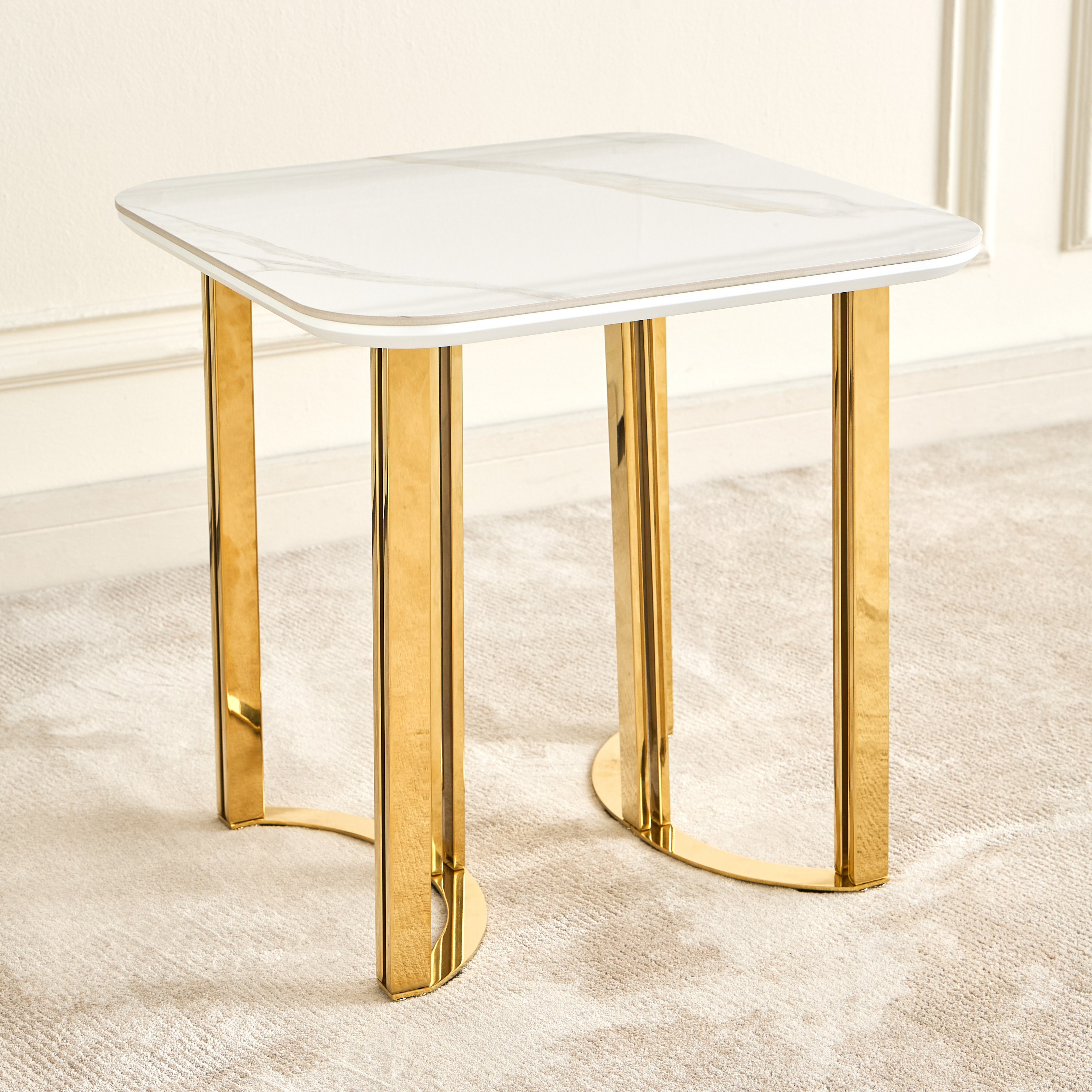 طاولة جانبية بسطح من الحجر الملبد - كنزي-furniture-livingroom-sideandendtables-image-1