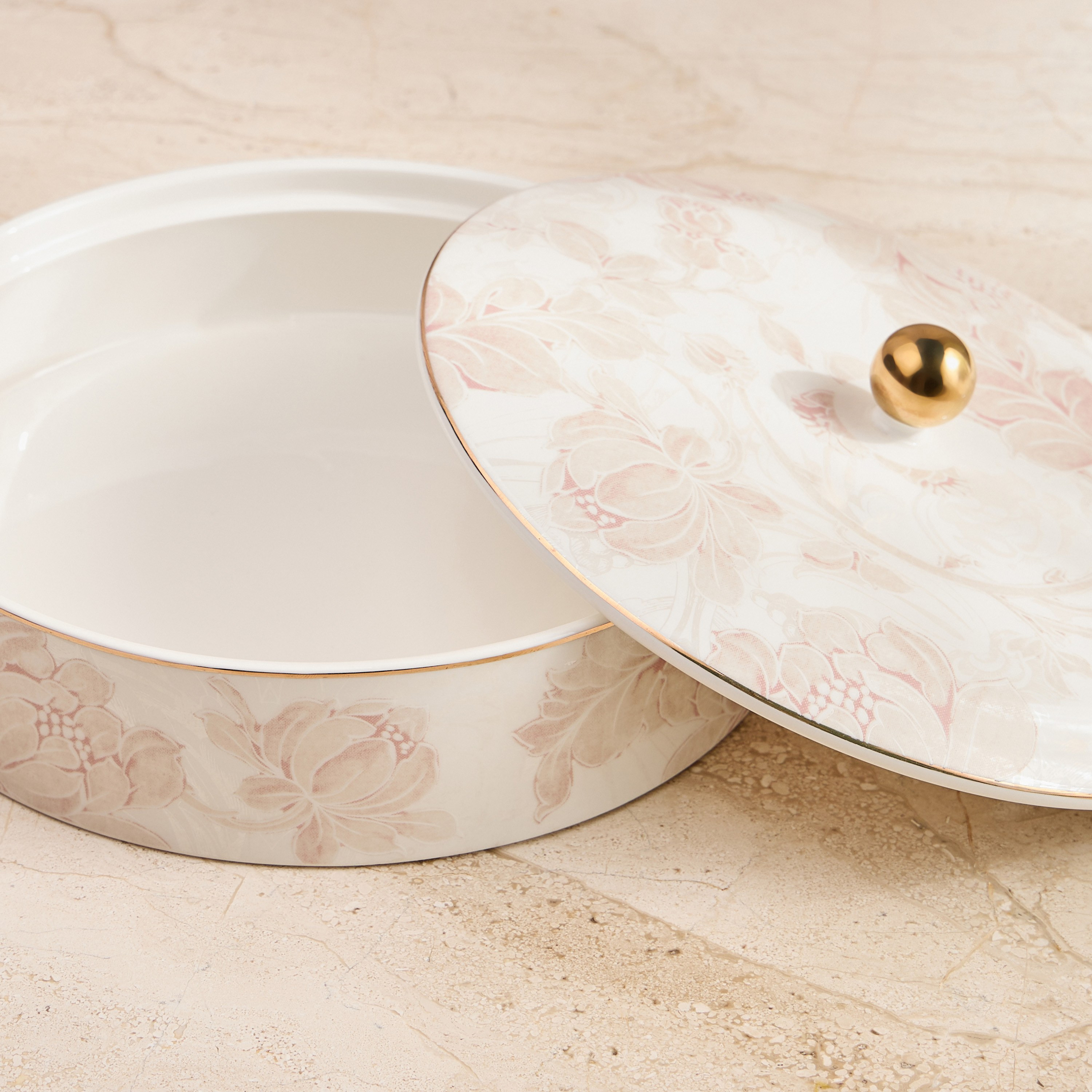 Raqiya Porcelain Serving Dish - 25 cm-household-dining-dinnerware-plates-image-2