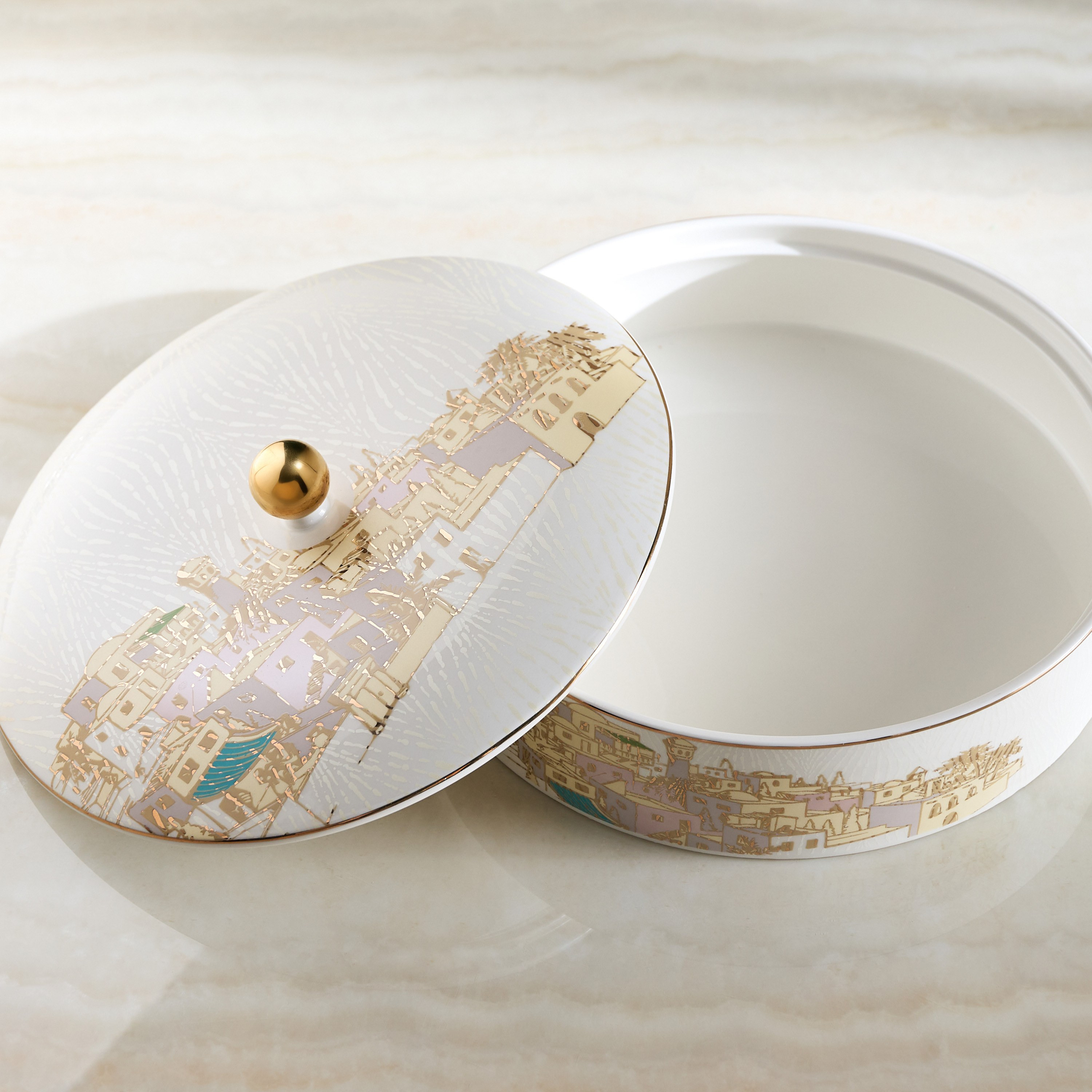 Wadi Porcelain Serving Dish - 25 cm-household-giftingaccessories-giftings-image-2