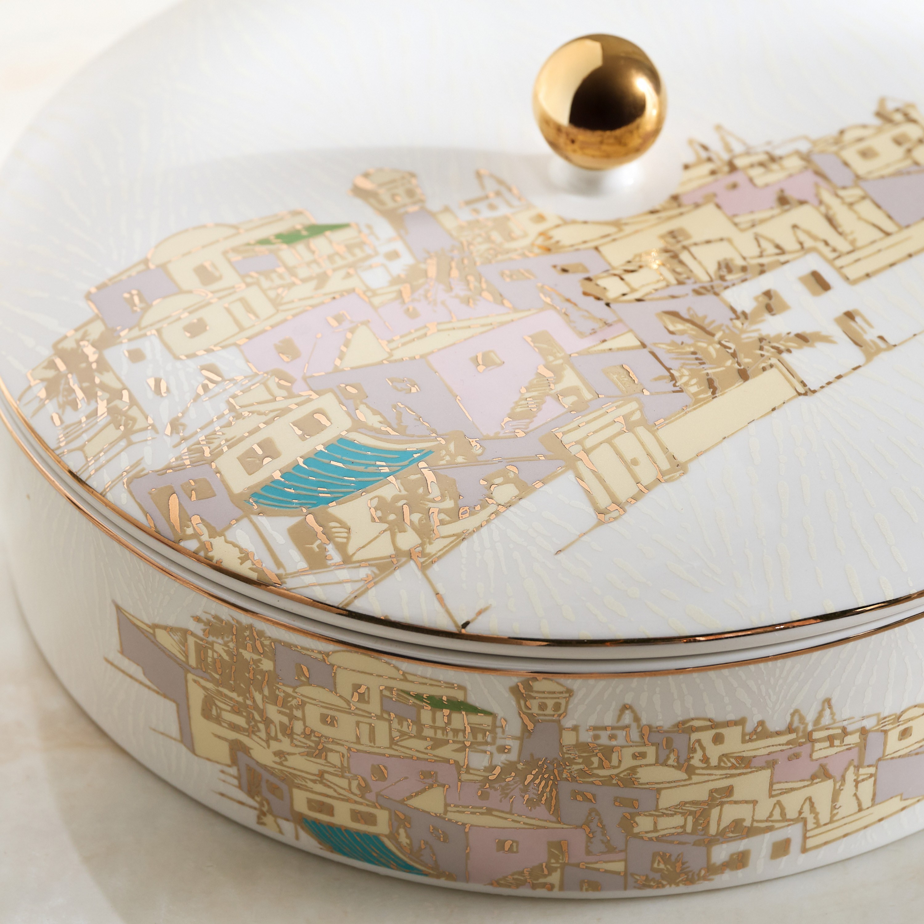 Wadi Porcelain Serving Dish - 25 cm-household-giftingaccessories-giftings-image-3