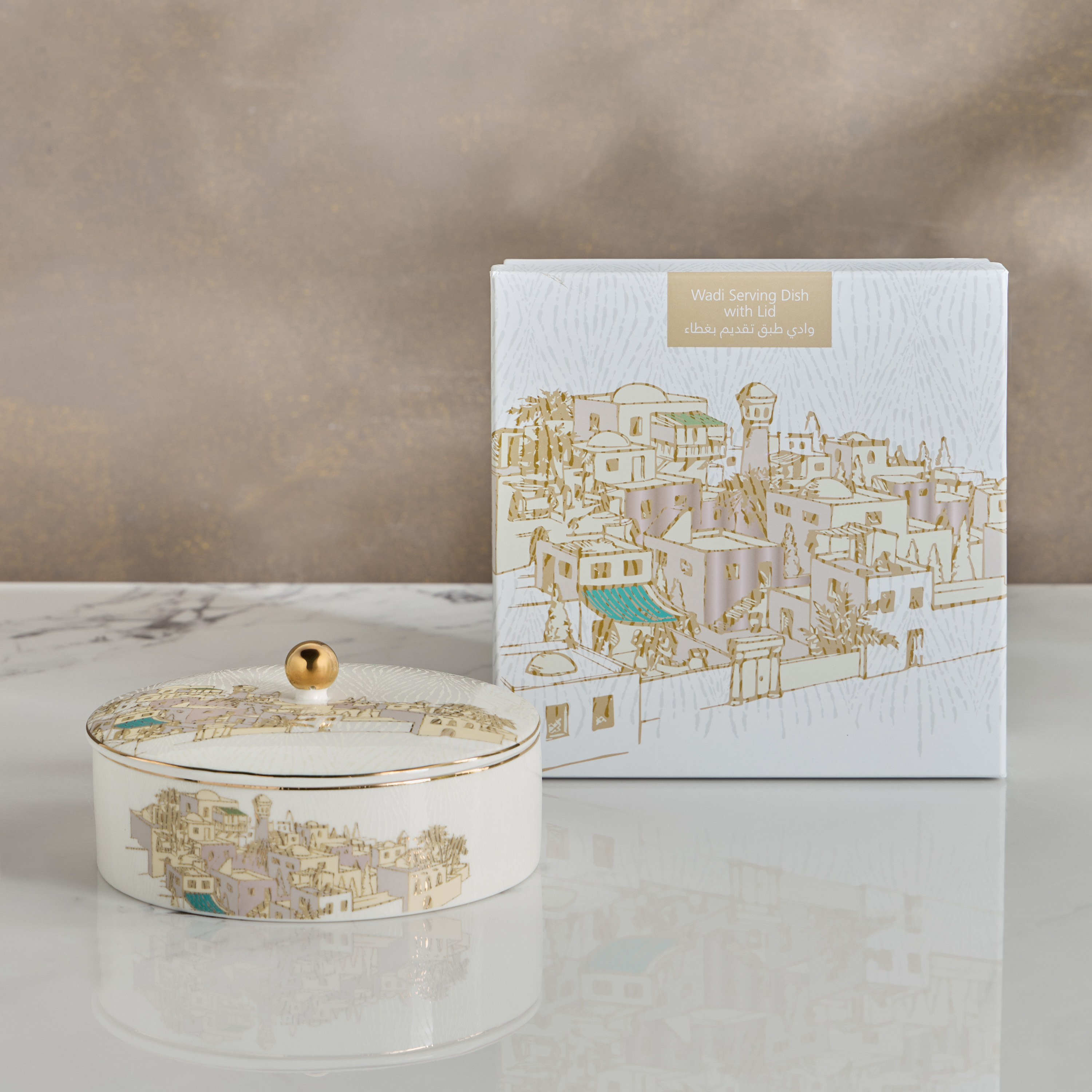Wadi Porcelain Serving Bowl - 19 cm-household-giftingaccessories-giftings-image-3