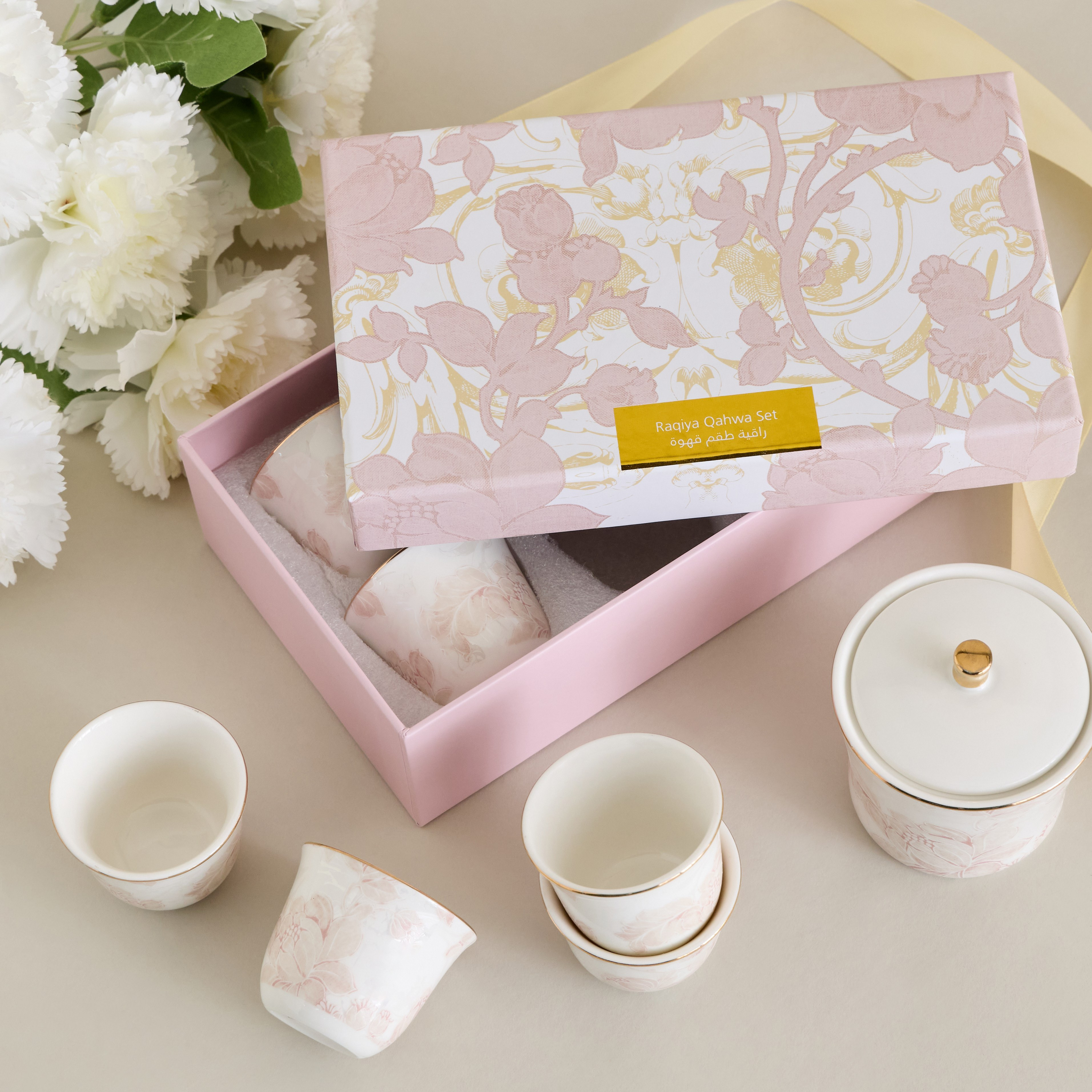 Raqiya 6-Piece Porcelain Kahwa Set - 70 ml-household-dining-teaandcoffee-teaandcoffeesets-image-6