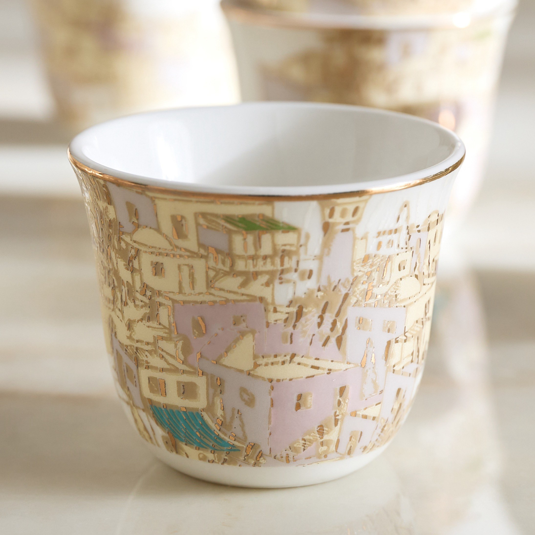 Wadi 6-Piece Porcelain Kahwa Set - 70 ml, Serves 6-household-dining-teaandcoffee-teaandcoffeesets-image-2