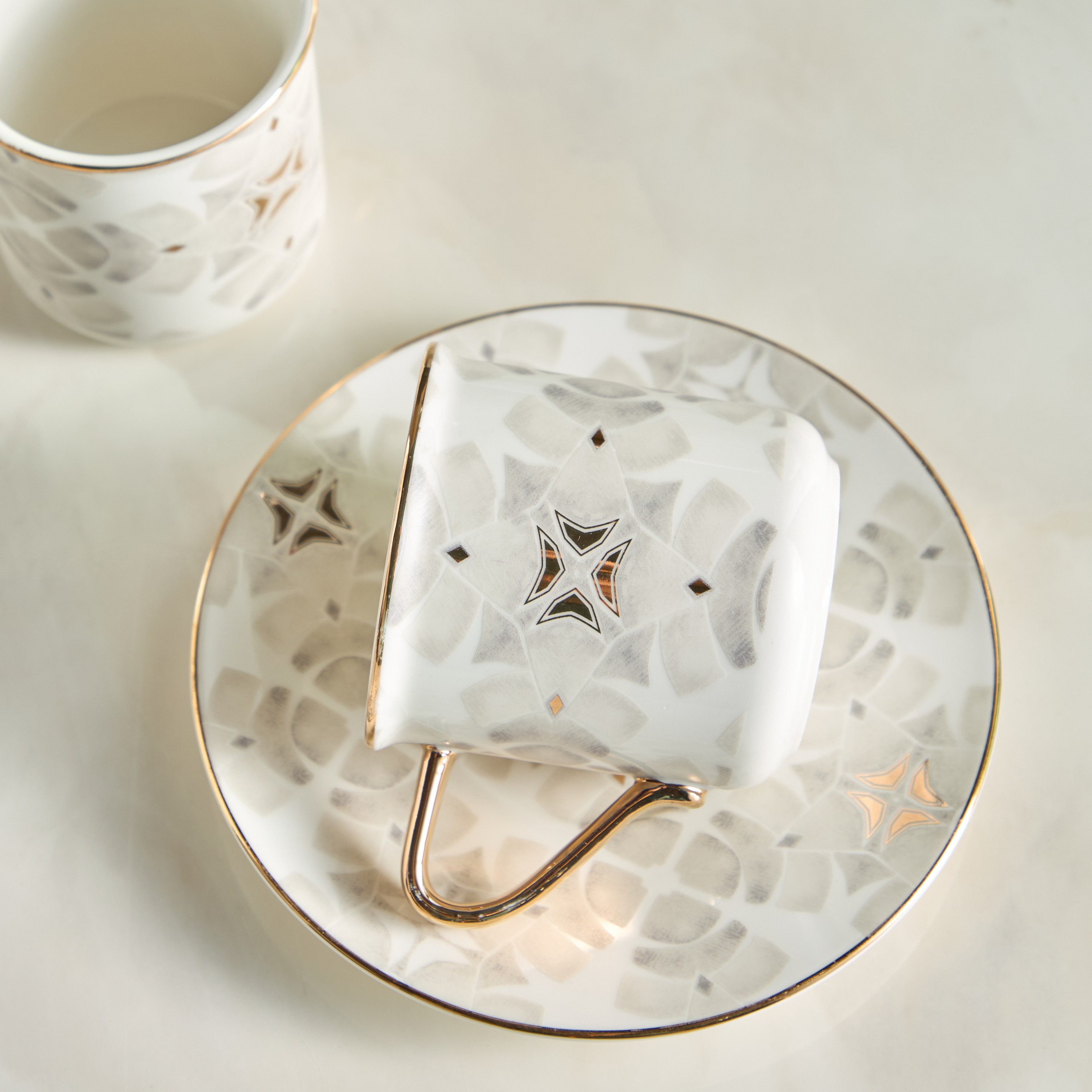 Nur 12-Piece Porcelain Cup and Saucer Set - 200 ml, Serves 6-household-giftingaccessories-giftings-image-3