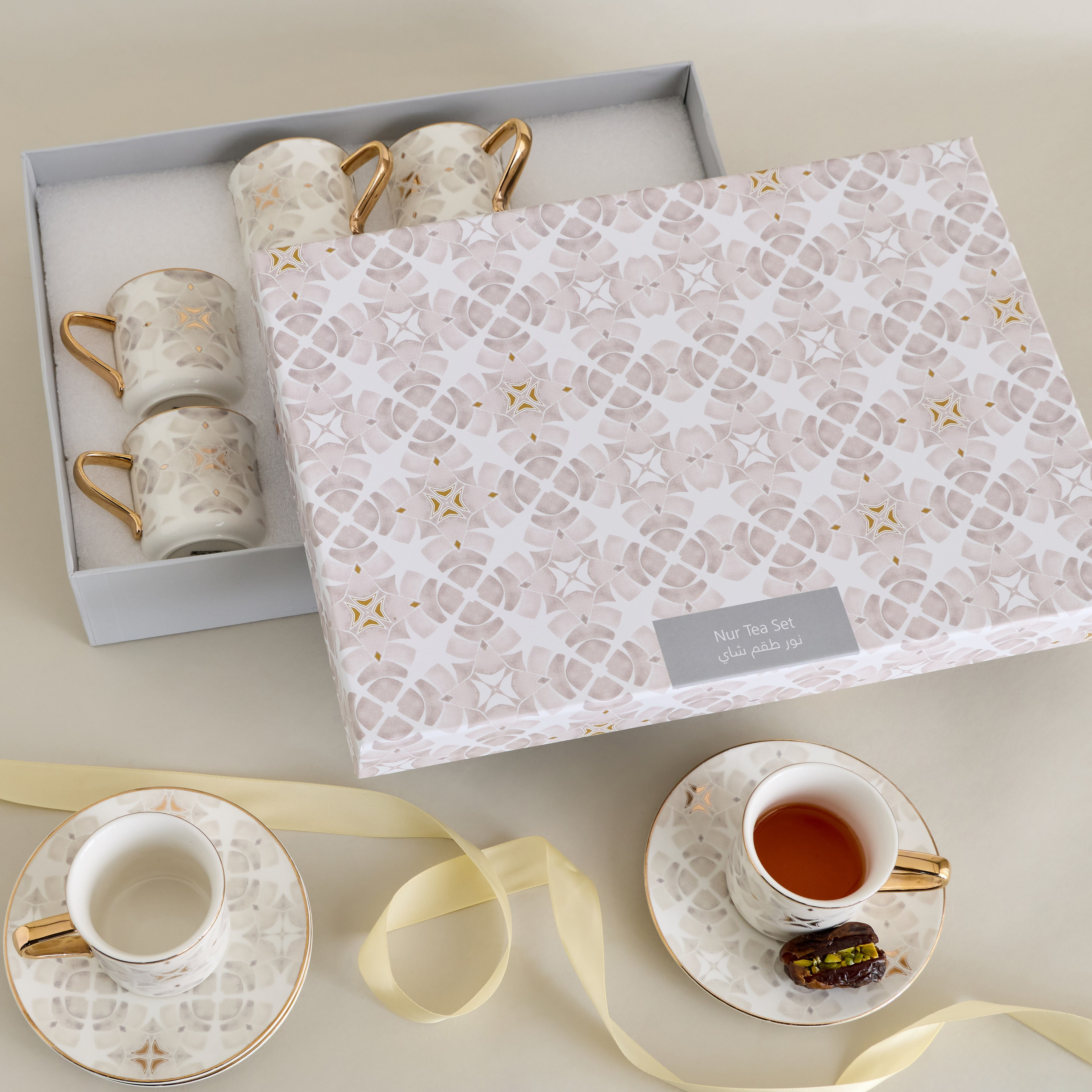 Nur 12-Piece Porcelain Cup and Saucer Set - 200 ml, Serves 6-household-giftingaccessories-giftings-image-6