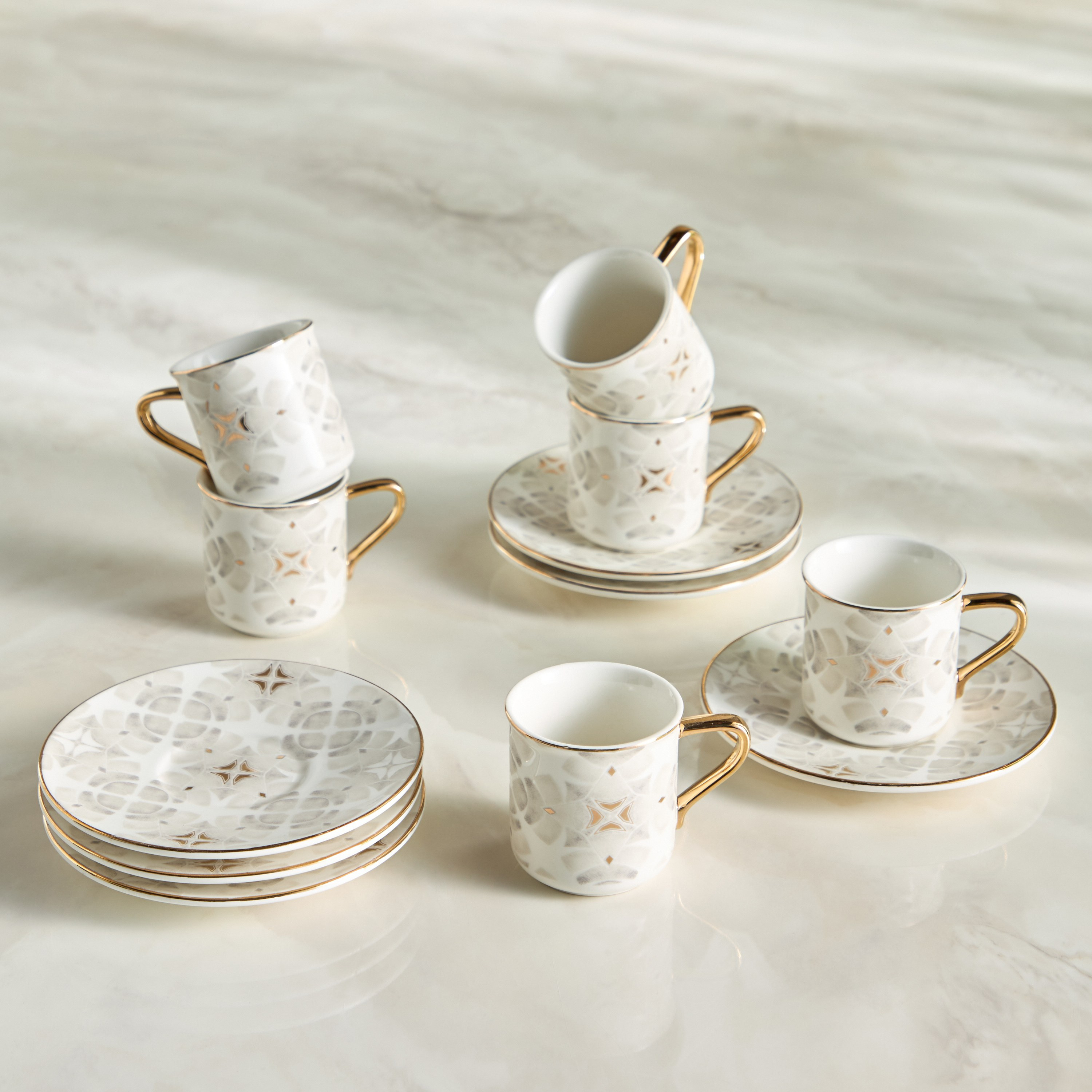 Nur 12-Piece Porcelain Espresso Set - 90 ml, Serves 6-household-giftingaccessories-giftings-image-1