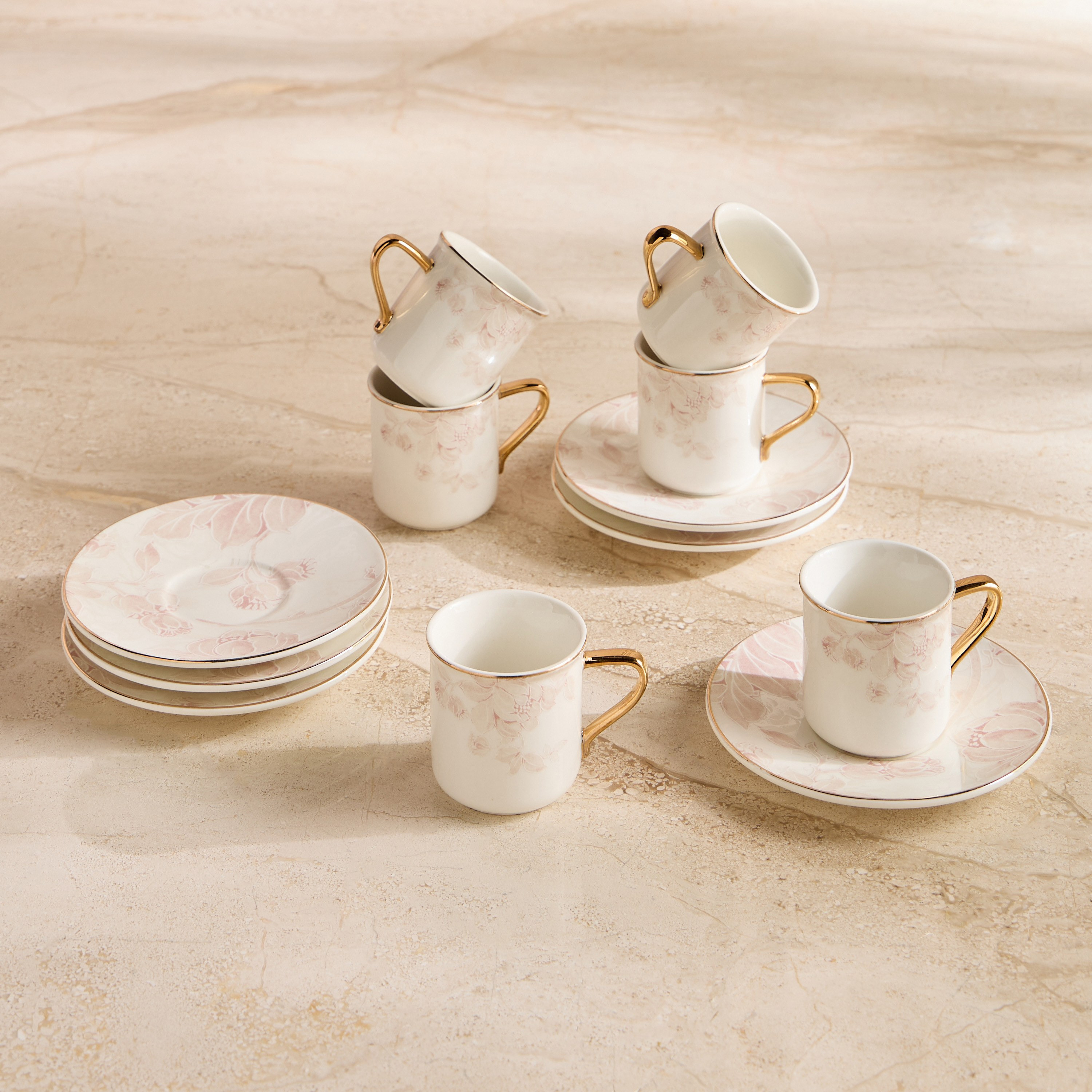 Raqiya 12-Piece Porcelain Espresso Set - 90 ml-household-giftingaccessories-giftings-image-2