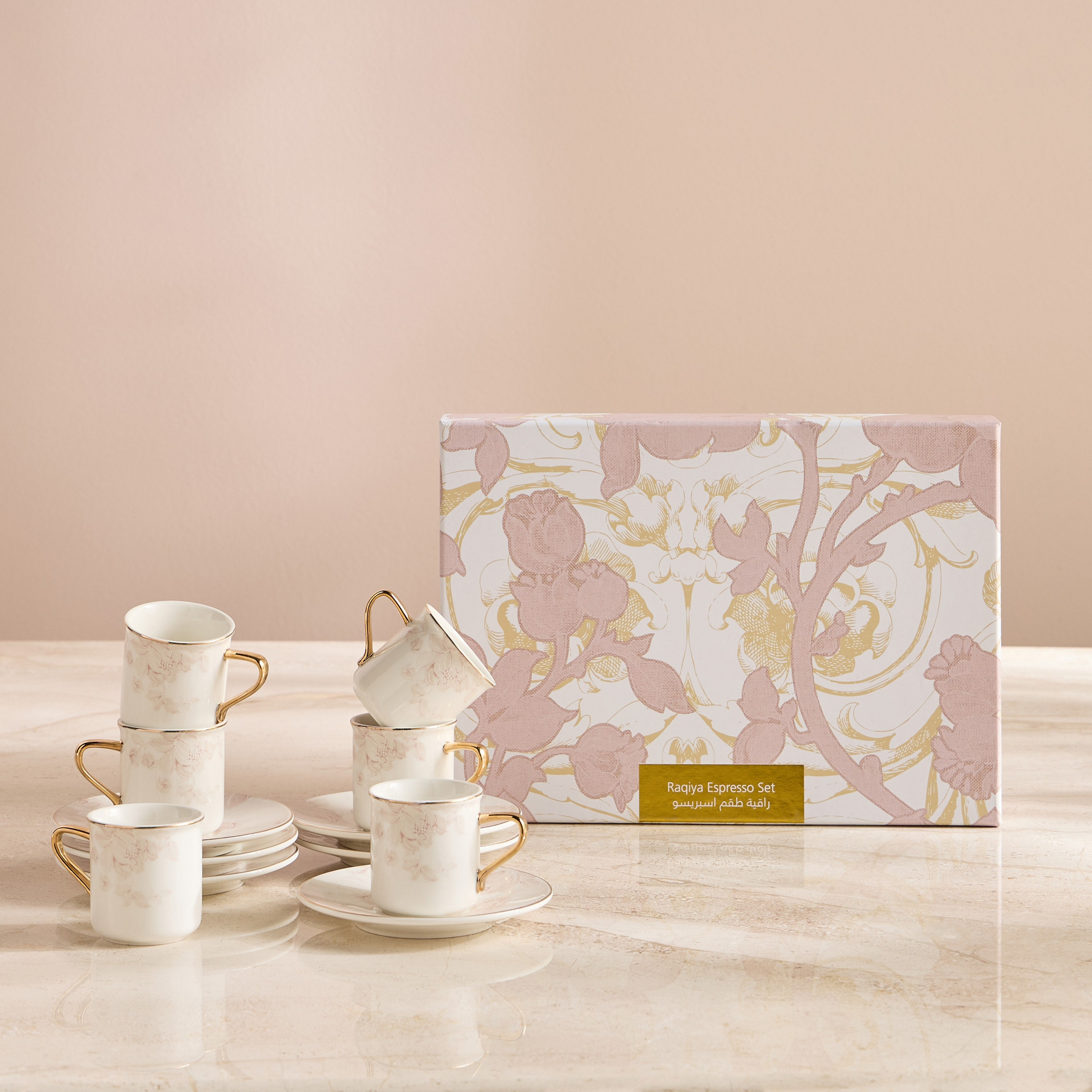 Raqiya 12-Piece Porcelain Espresso Set - 90 ml-household-giftingaccessories-giftings-image-4