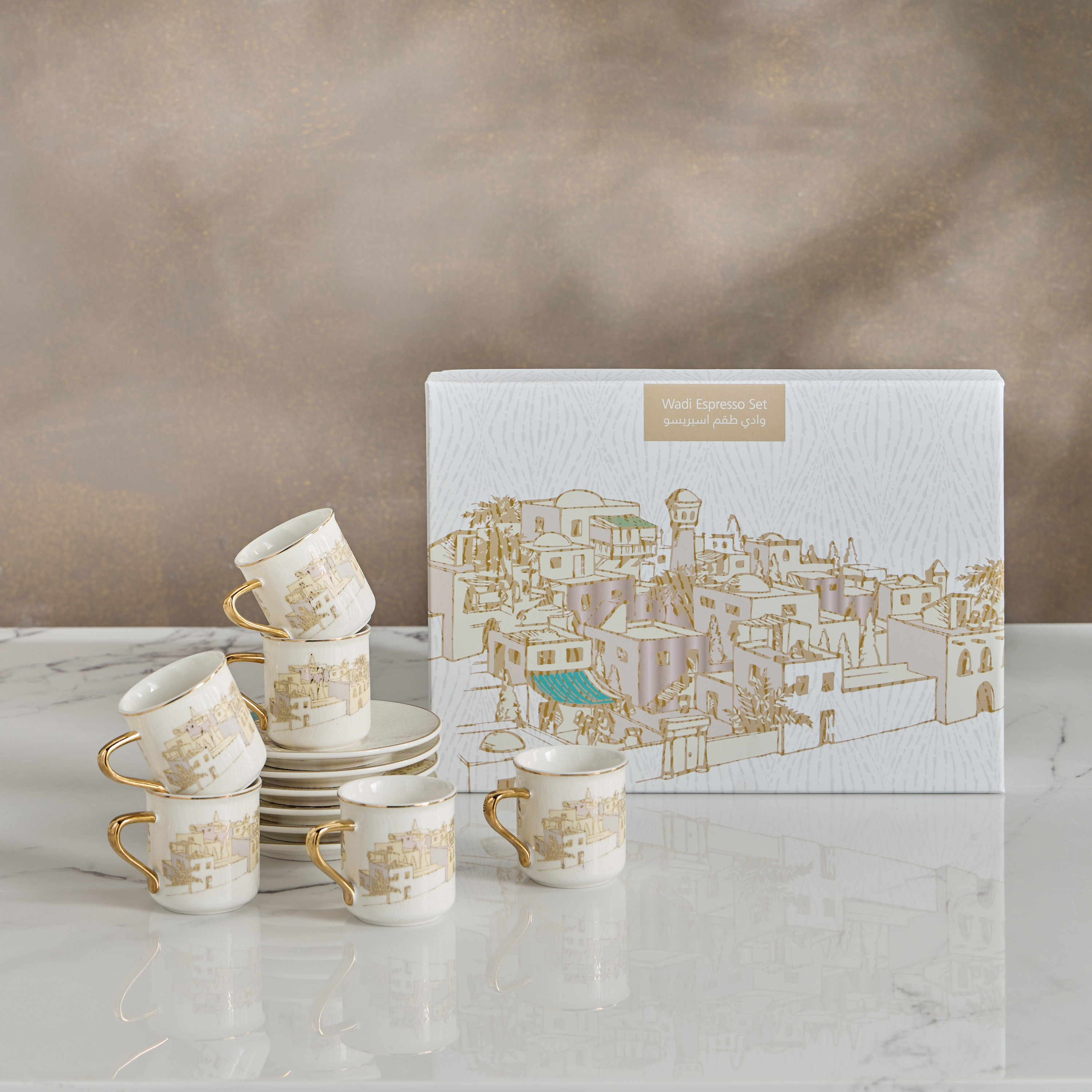 Wadi 12-Piece Porcelain Espresso Set - 90 ml, Serves 6-household-giftingaccessories-giftings-image-3