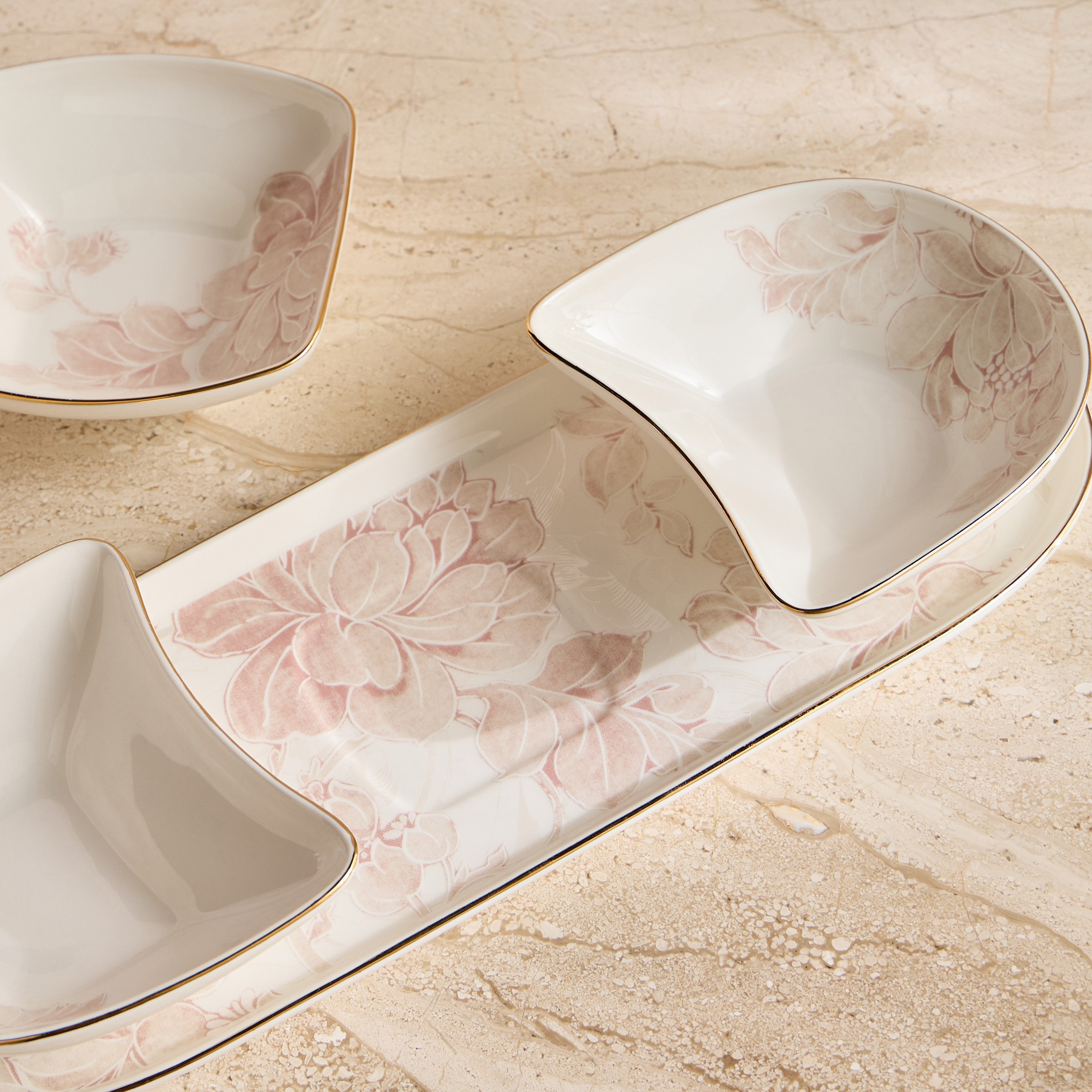 Raqiya 4-Piece Porcelain Serving Bowl Set - 38 cm-household-dining-dinnerware-bowls-image-2
