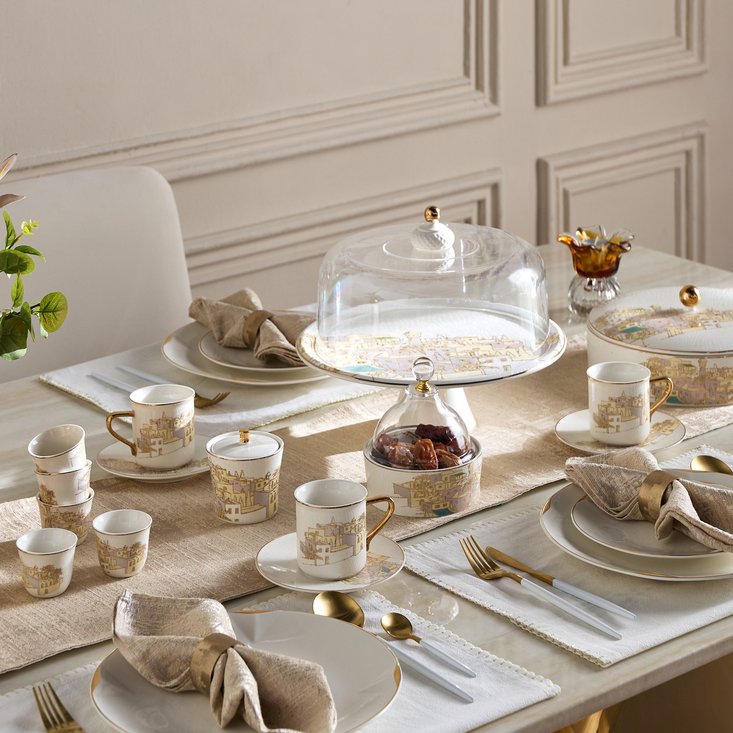 وعاء تمر بورسلان بغطاء - وادي - 13 سم-household-dining-dinnerware-bowls-image-4