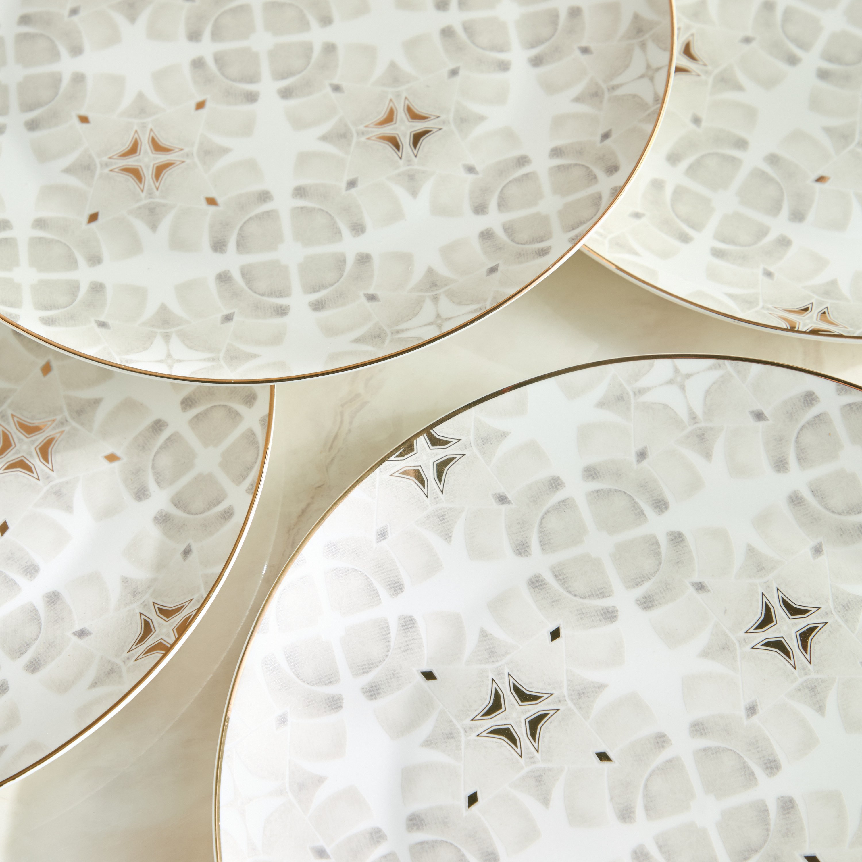 Nur 4-Piece Porcelain Serving Plate Set - 25 cm-household-dining-dinnerware-plates-image-3